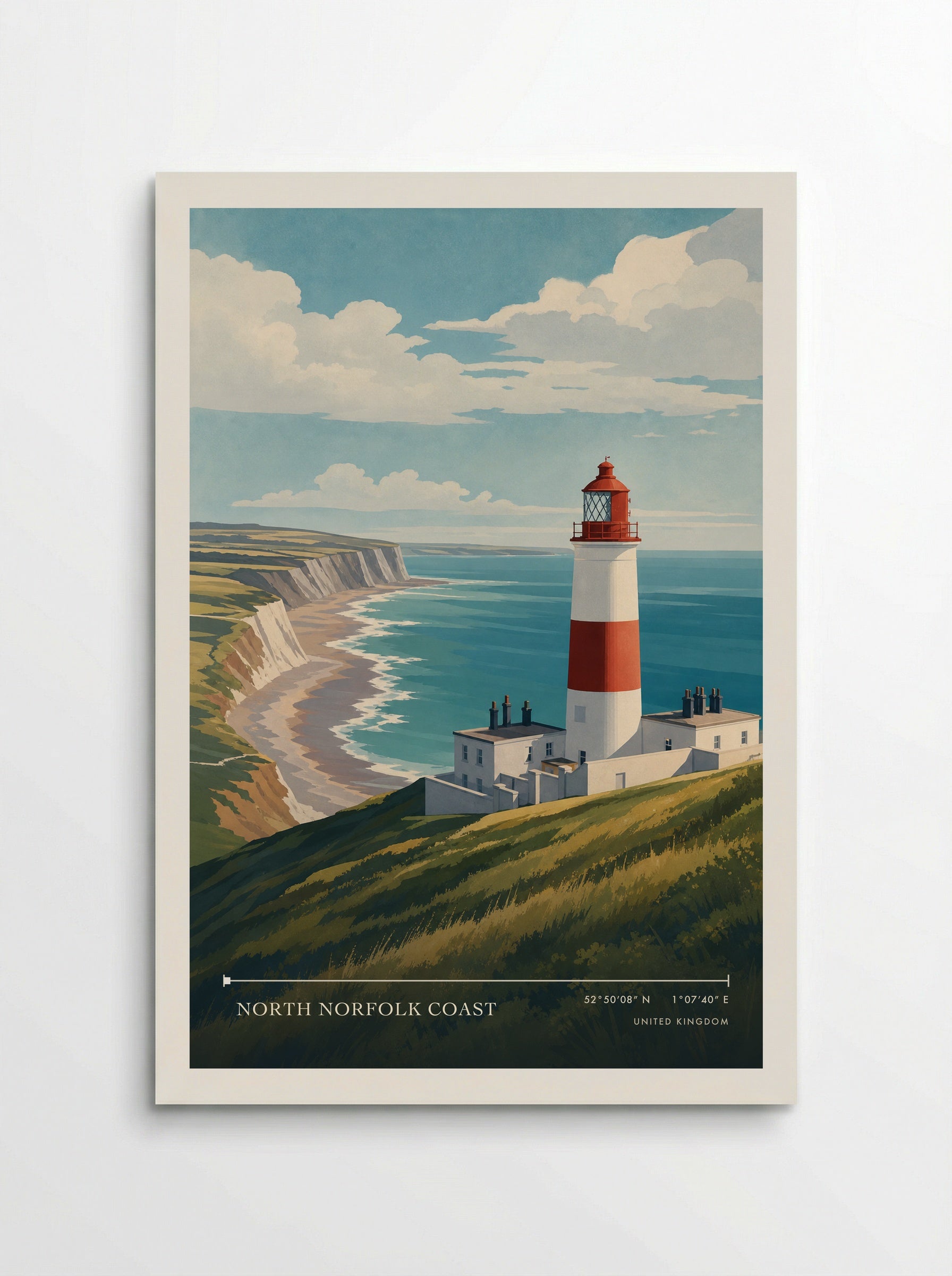 North Norfolk Coast United Kingdom Travel Poster - Poster