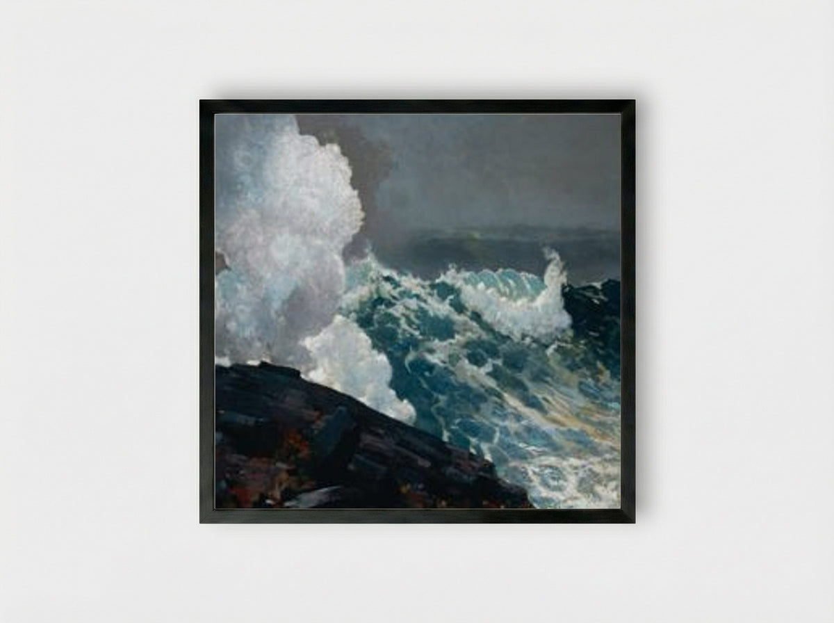 Northeaster - Winslow Homer - Framed Print Black