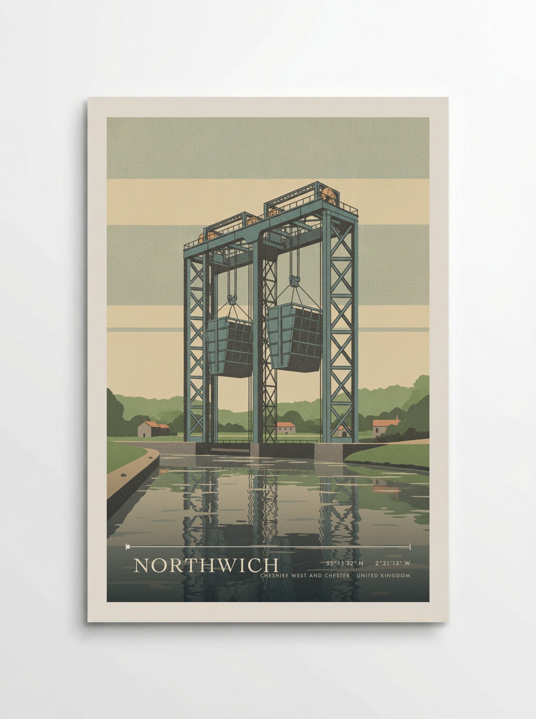 Northwich Cheshire West and Chester United Kingdom Travel Poster - Poster