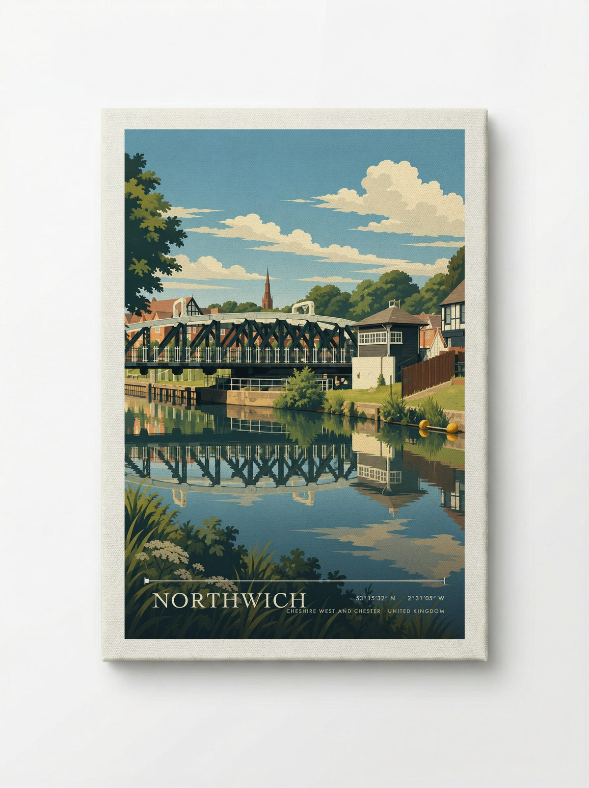 Northwich, Cheshire West and Chester | Travel Poster - Canvas