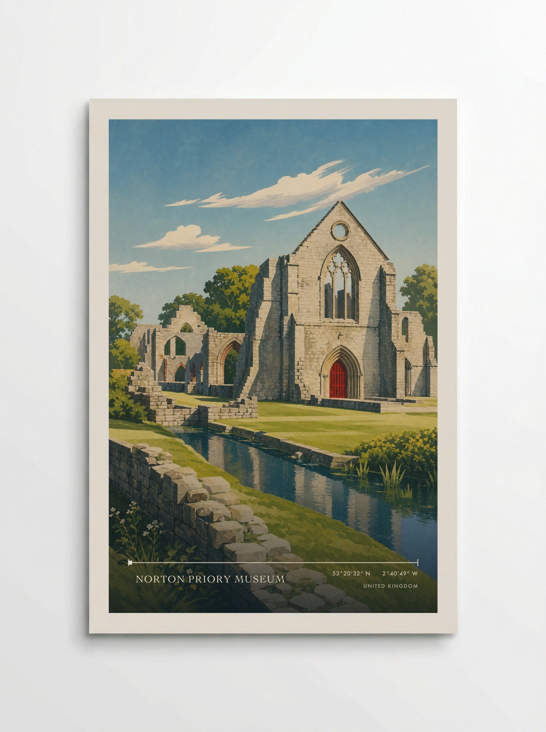 Norton Priory Museum United Kingdom Travel Poster - Poster