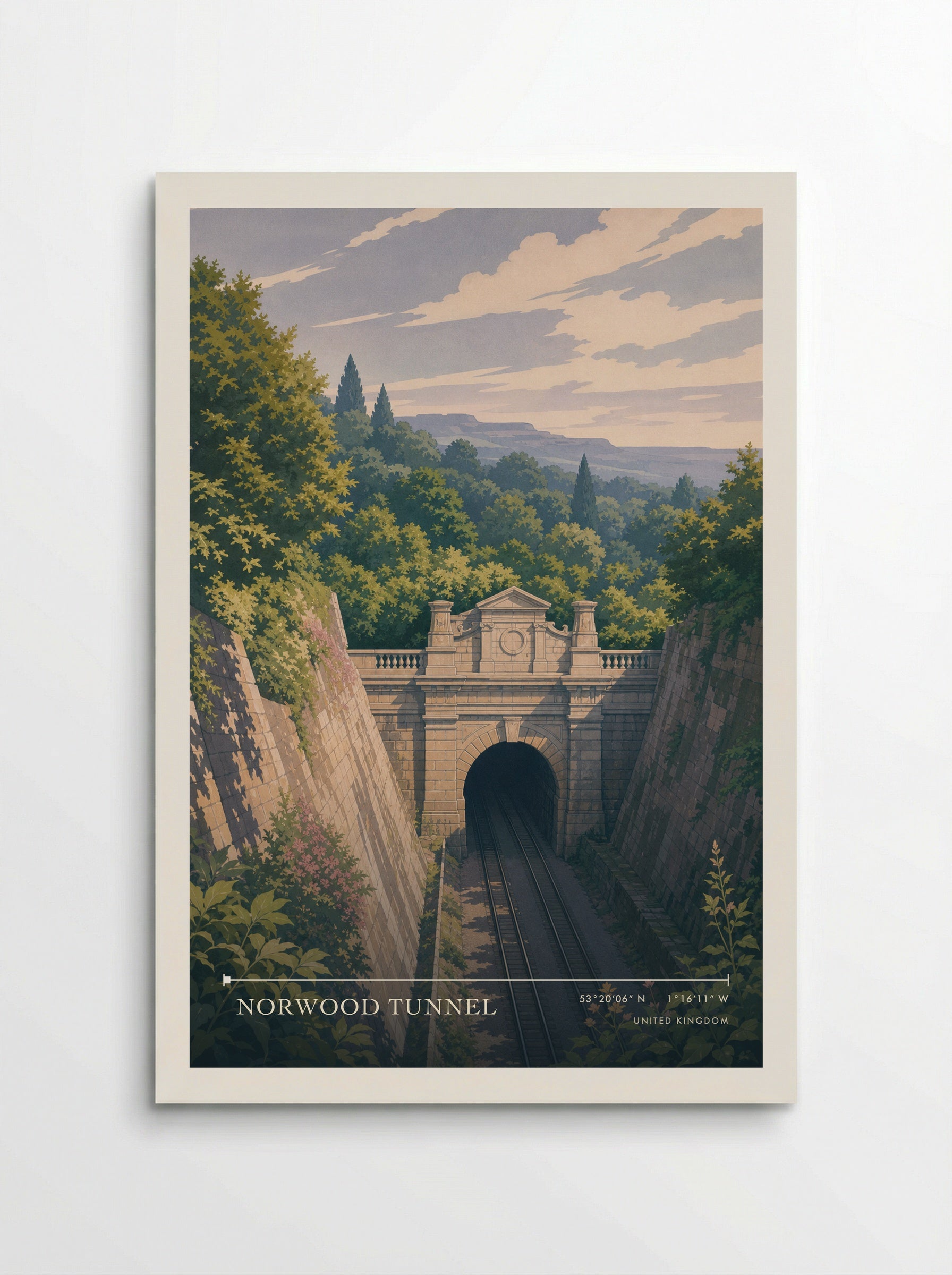 Norwood Tunnel United Kingdom Travel Poster - Poster