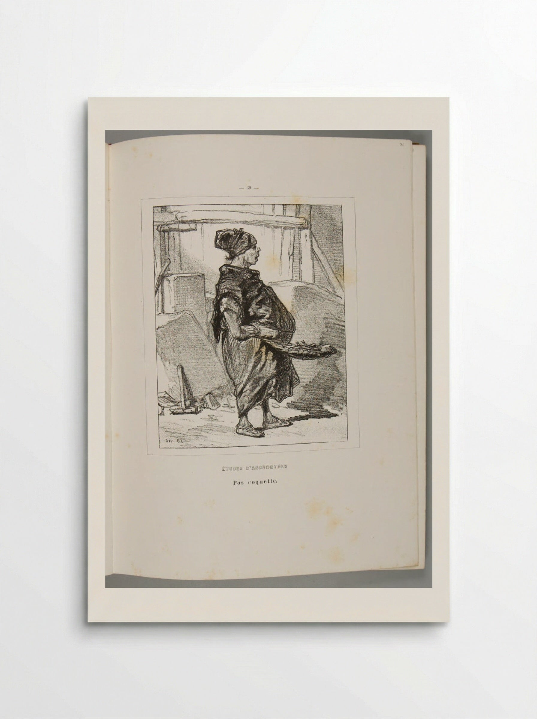 Not a Coquette, p. 69 - Paul Gavarni - Poster