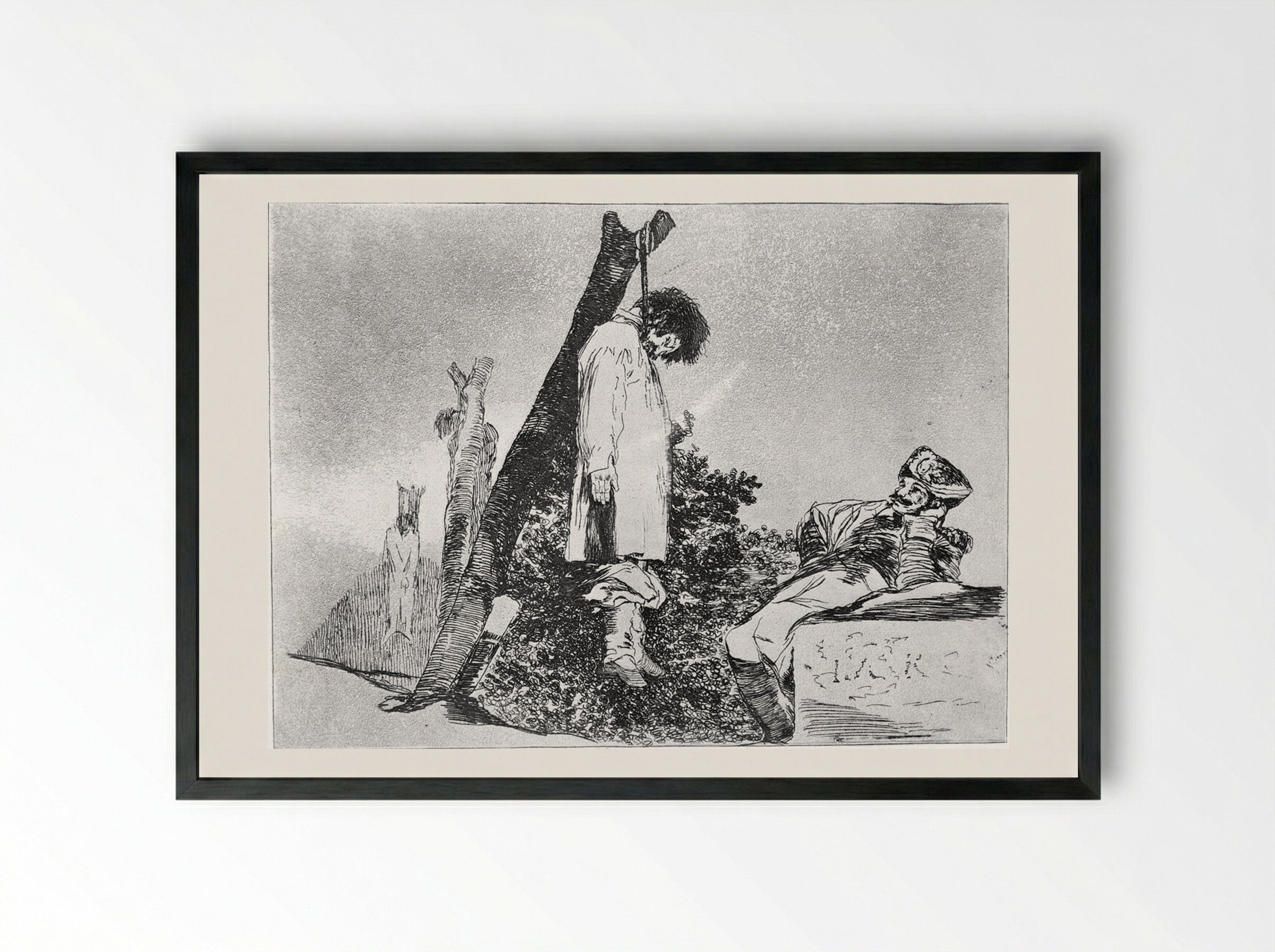 Not [in this case] either - Francisco José de Goya y Lucientes - Framed Print Black