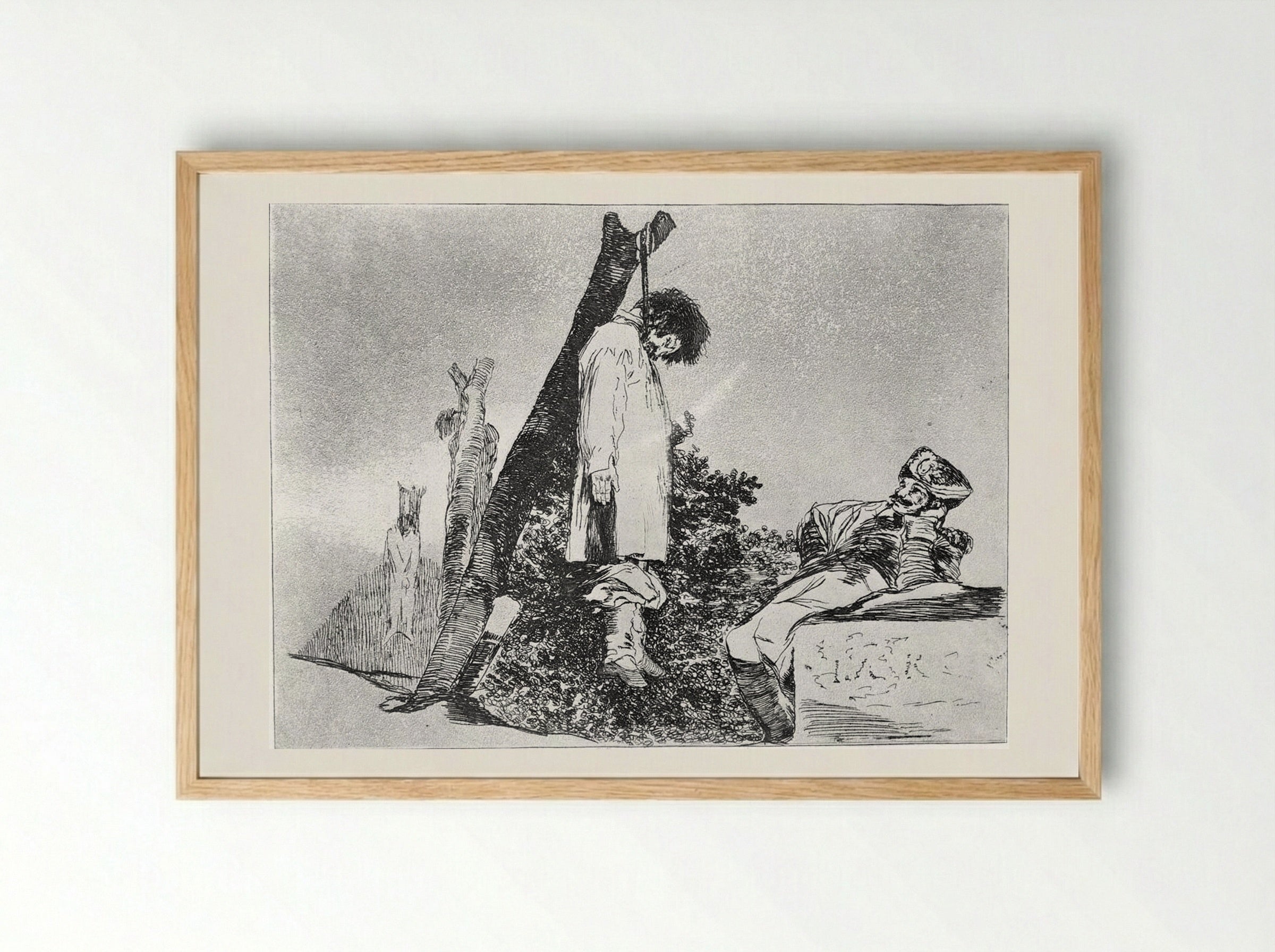 Not [in this case] either - Francisco José de Goya y Lucientes - Framed Print Wood