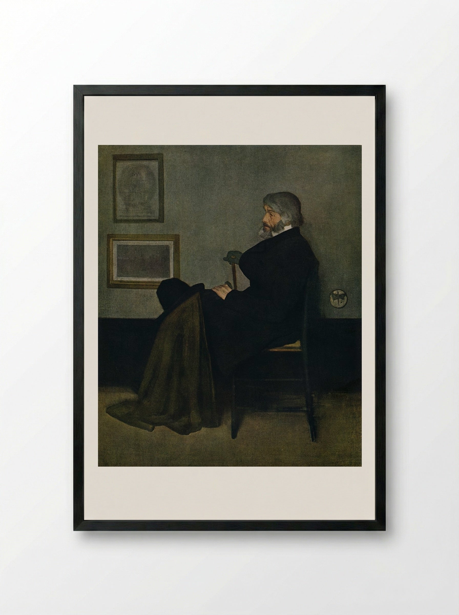 Note in Black and Grey - James Abbott McNeill Whistler - Framed Print Black