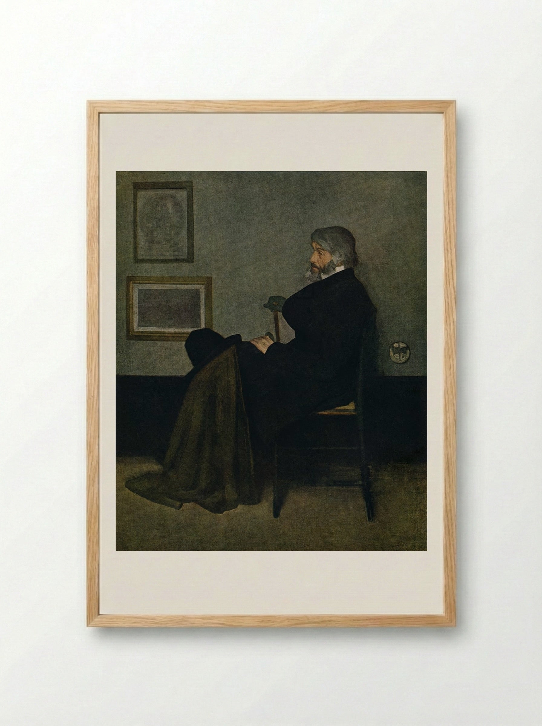 Note in Black and Grey - James Abbott McNeill Whistler - Framed Print Wood