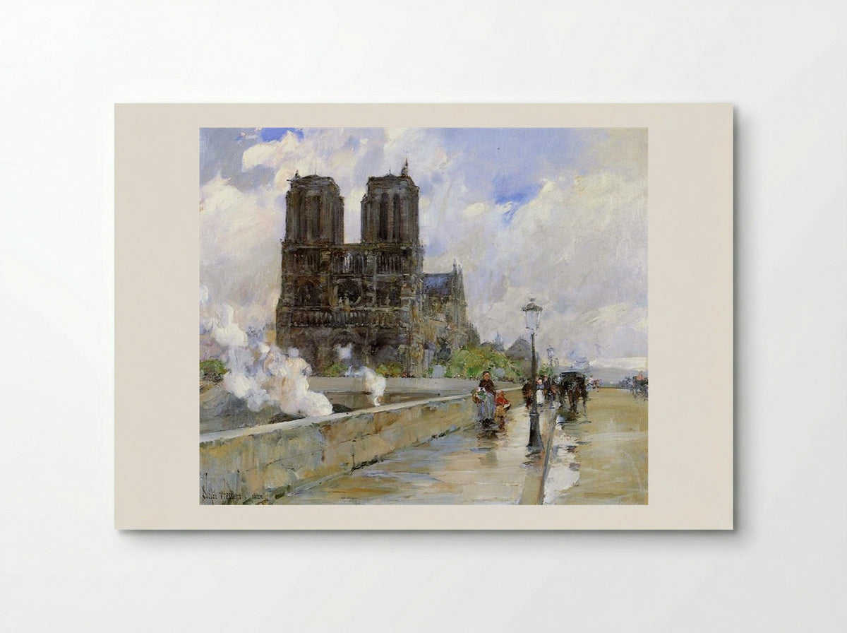 Notre Dame Cathedral, Paris - Childe Hassam - Poster