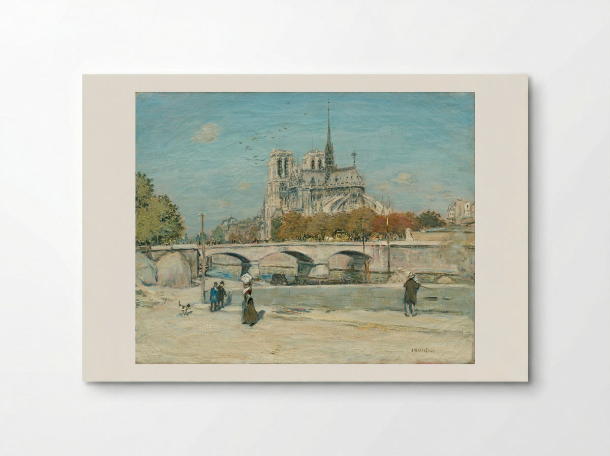 Notre Dame Seen from the Quai de la Tournelle - Jean-François Raffaëlli - Poster