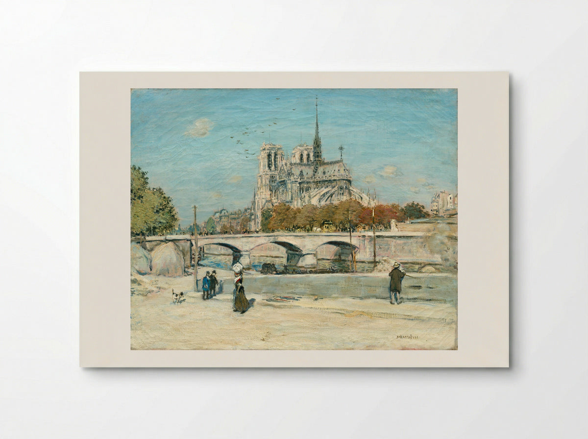 Notre Dame Seen from the Quai de la Tournelle - Jean-François Raffaëlli - Poster