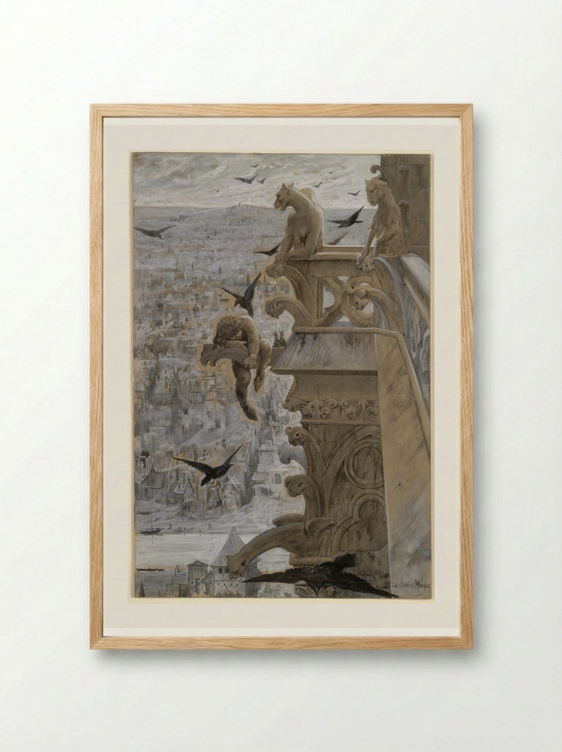 Notre-Dame de Paris - Luc-Olivier Merson - Framed Print Wood