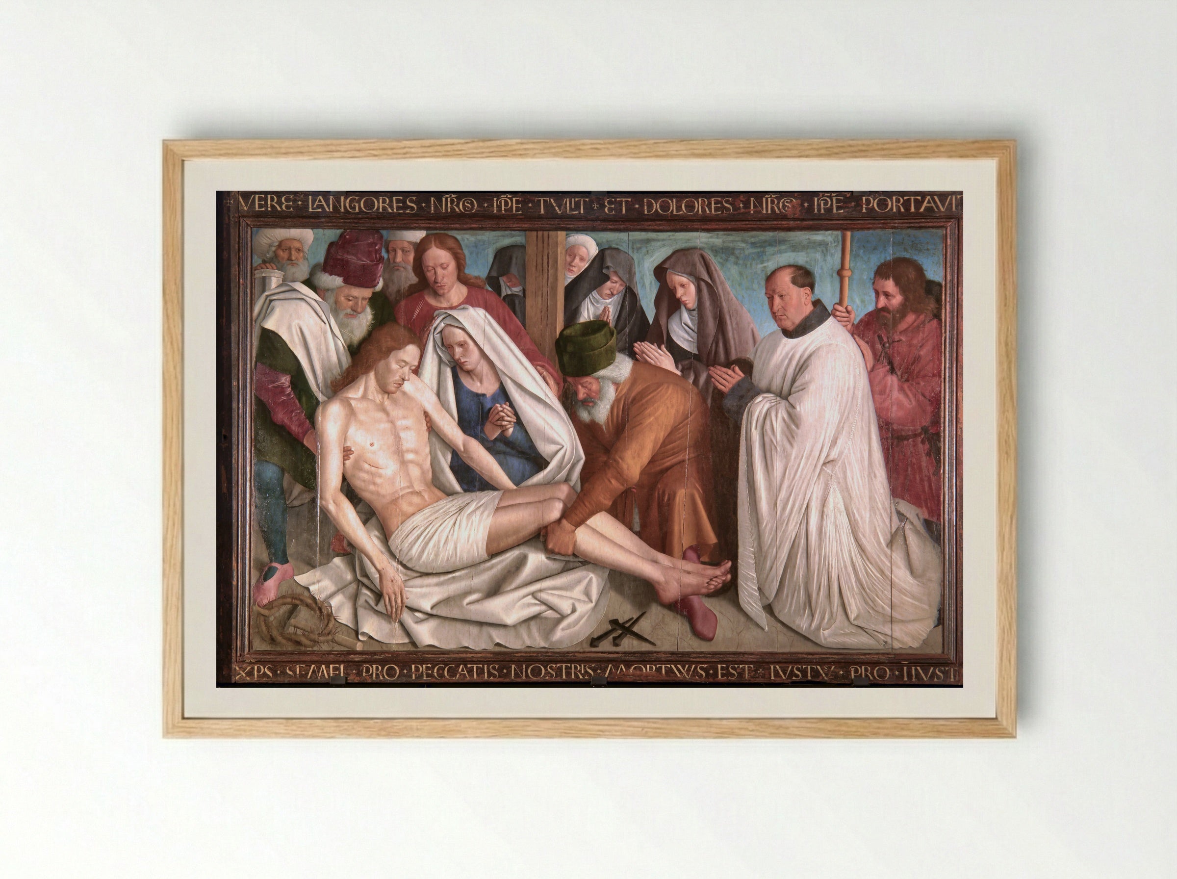 Nouans Pieta - Jean Fouquet - Framed Print Wood