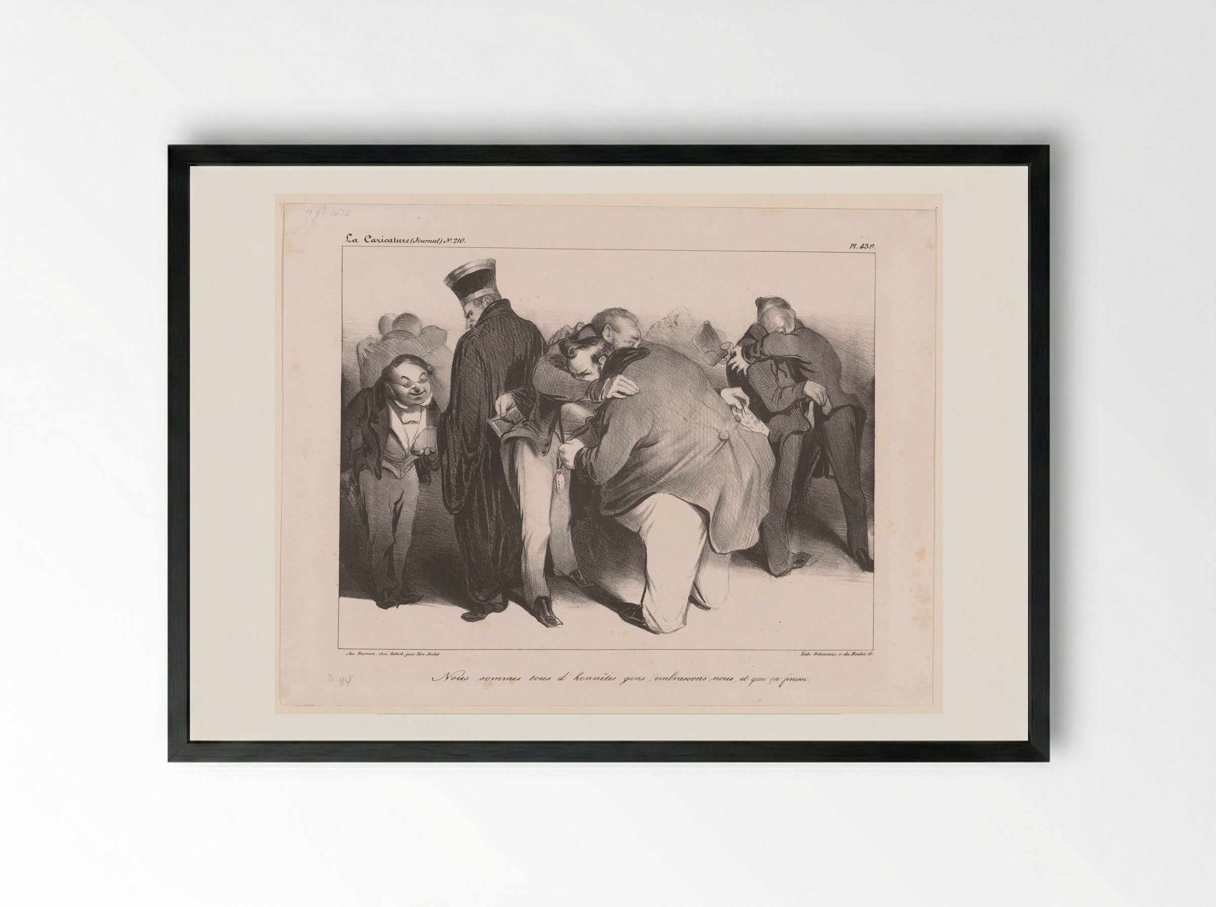Nous sommes tous d'honnêtes gens - Honoré Daumier - Framed Print Black