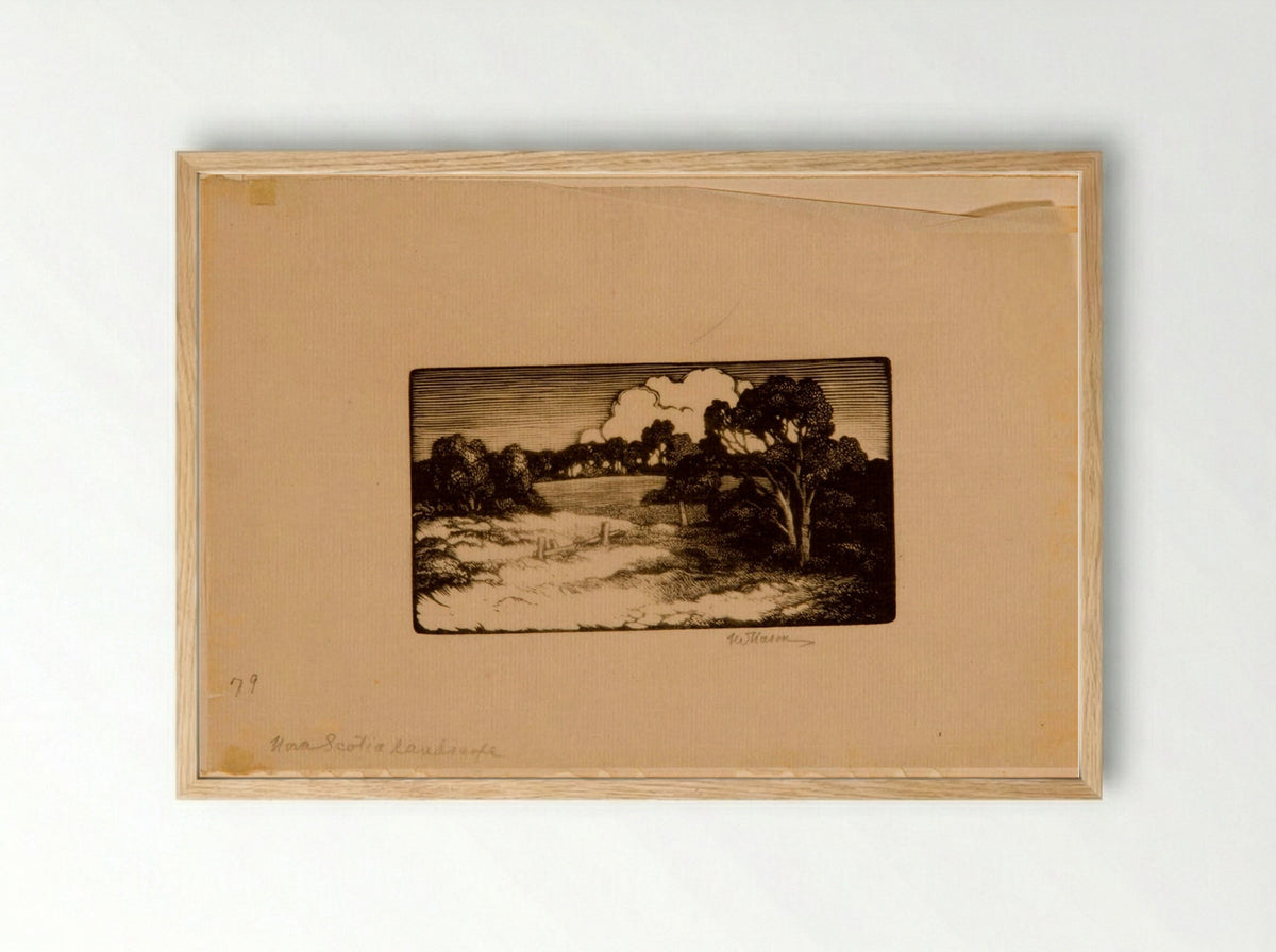 Nova Scotia Landscape - Thomas Willoughby Nason - Framed Print Wood