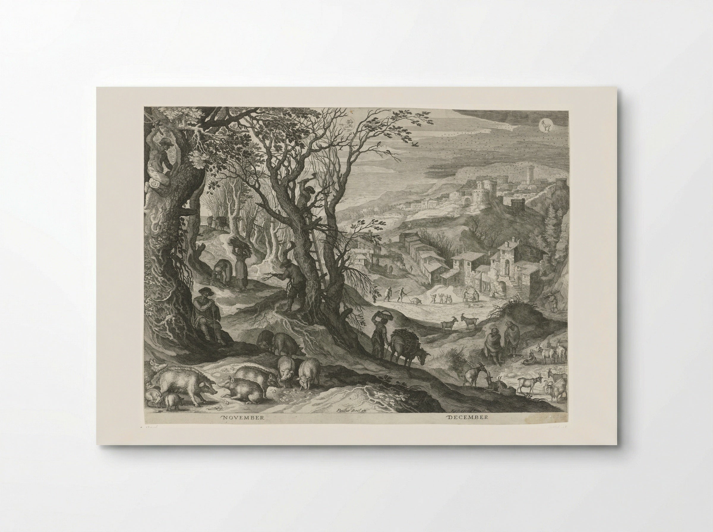 November and December - Aegidius Sadeler (II) - Poster