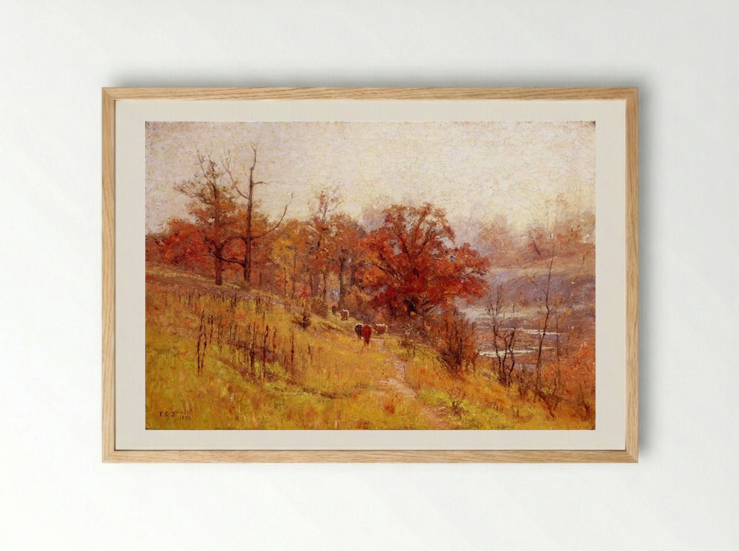 November's Harmony - T. C. Steele - Framed Print Wood