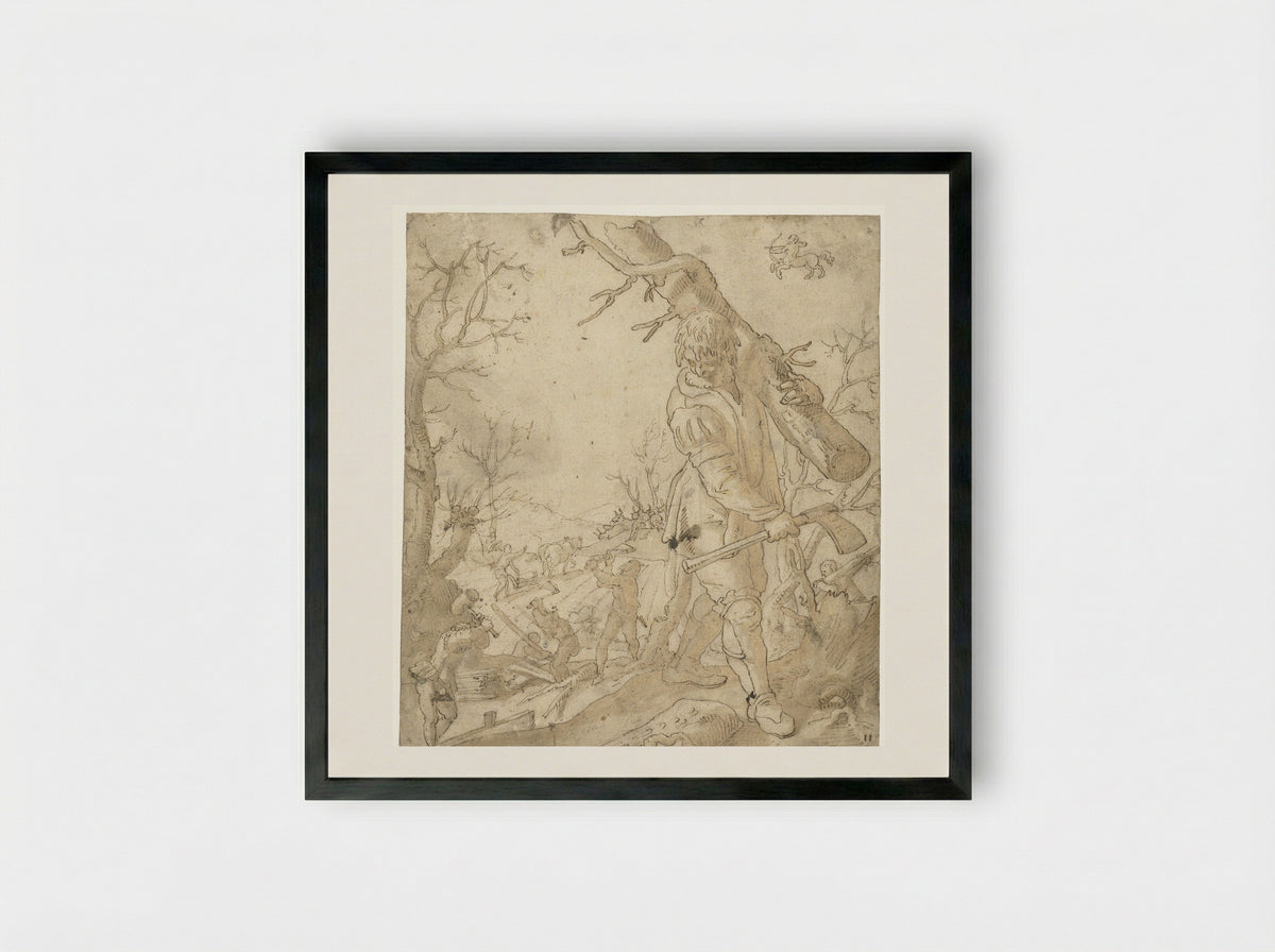 November - Monogrammist JH of JHE - Framed Print Black