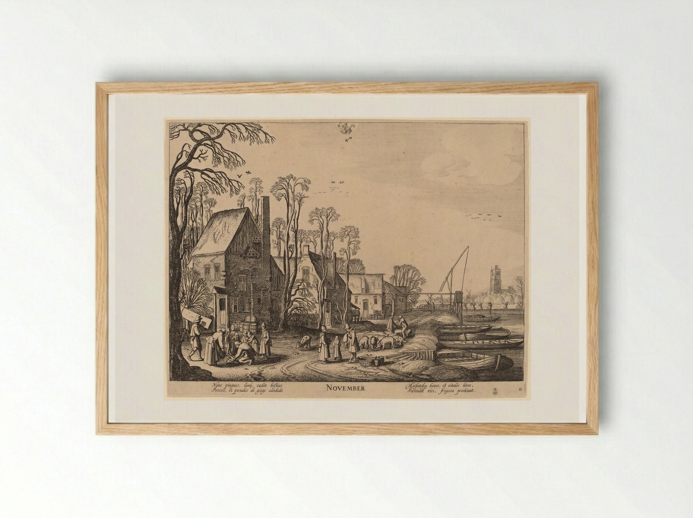 November - Jan van de Velde II - Framed Print Wood