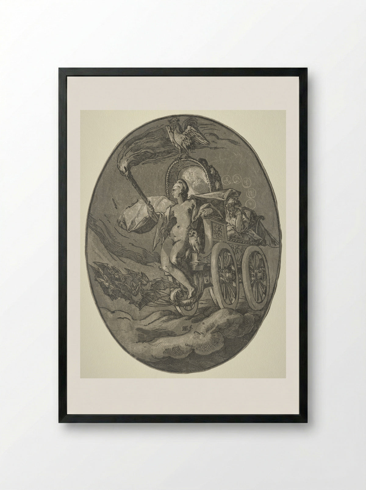 Nox - Hendrick Goltzius - Framed Print Black
