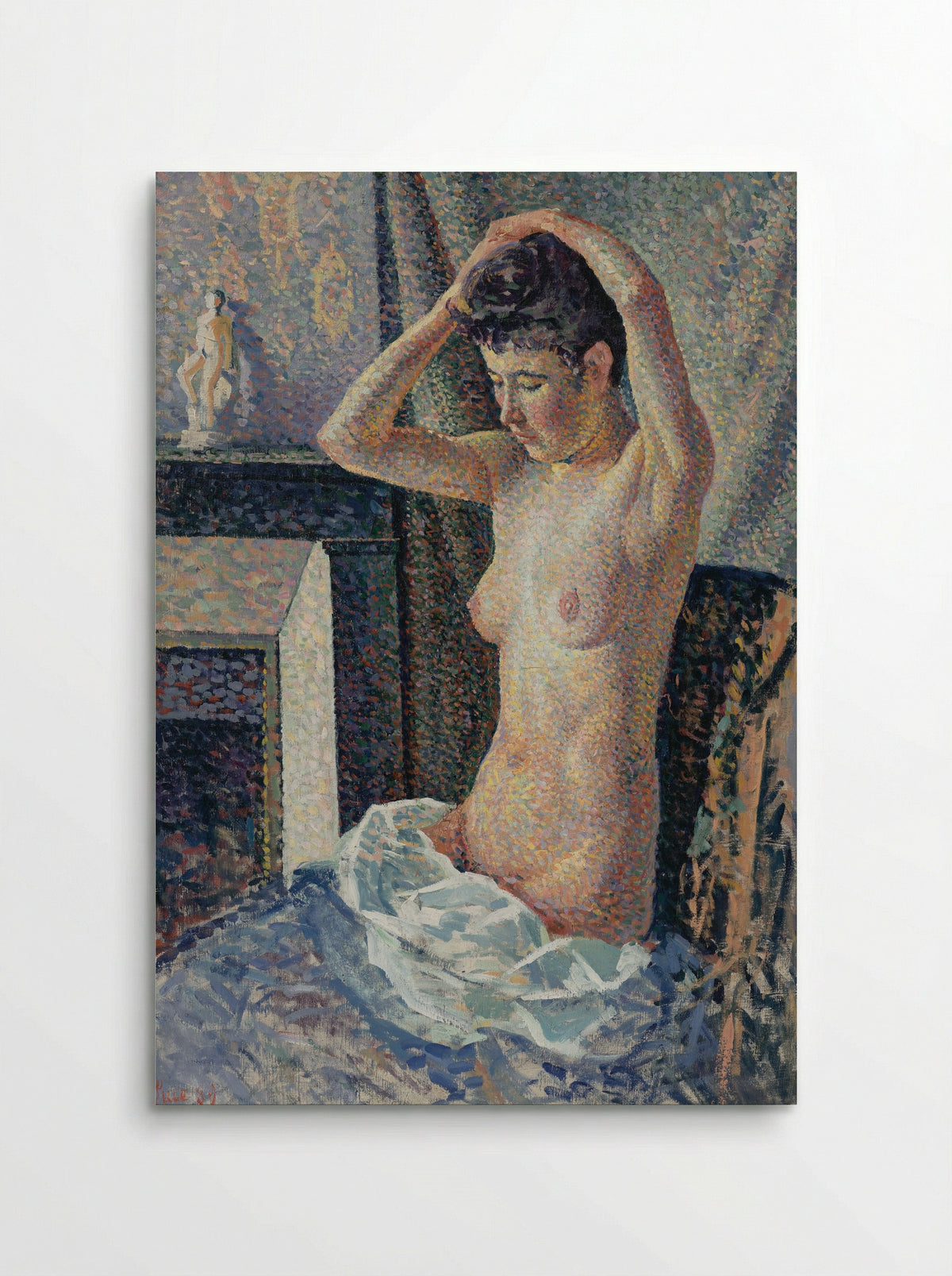 Nu Se Coiffant - Maximilien Luce - Poster