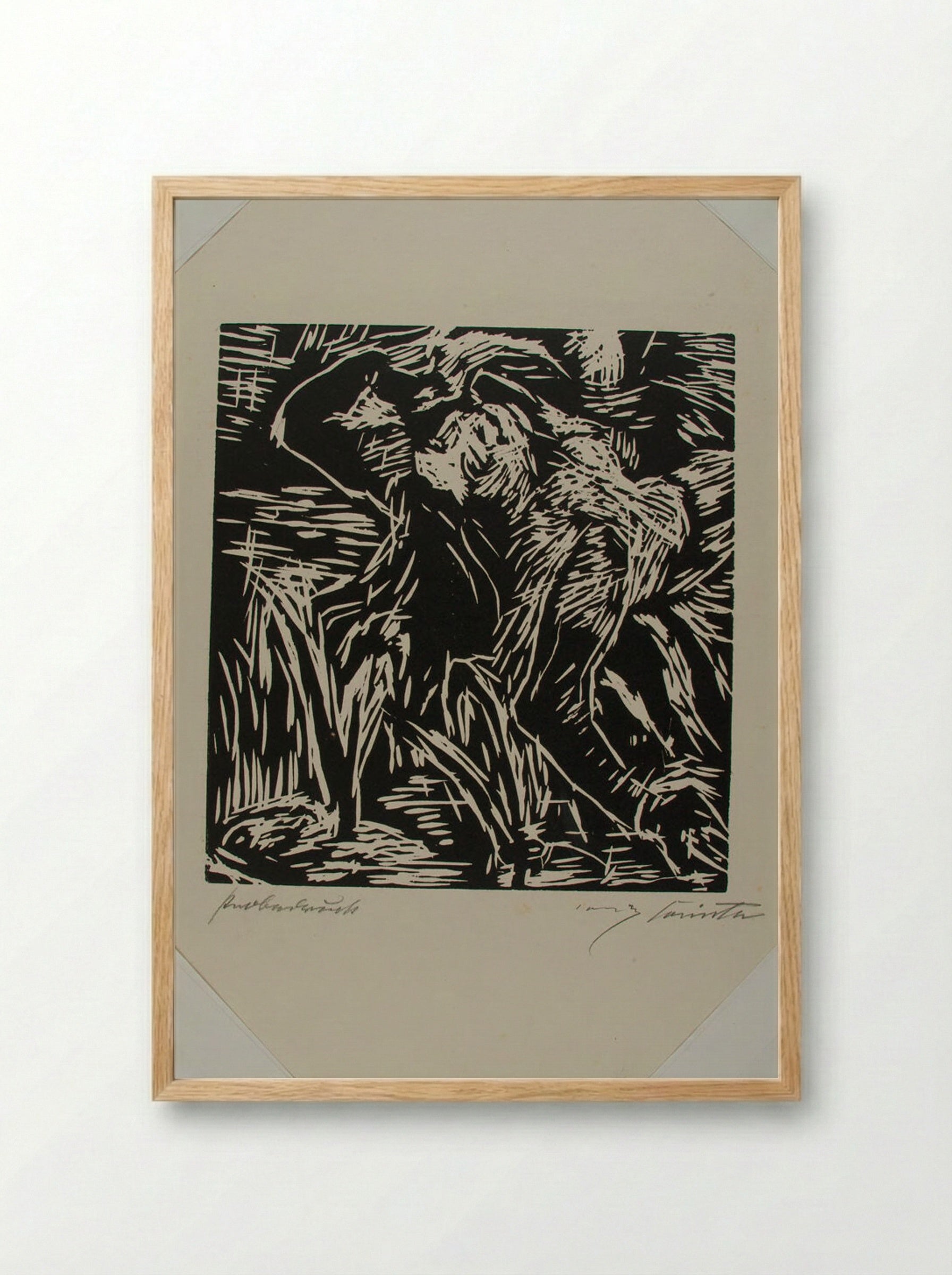 Nude Bending Backwards - Lovis Corinth - Framed Print Wood