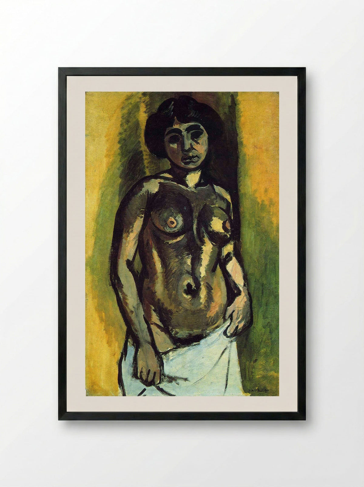 Nude (Black and Gold) - Henri Matisse - Framed Print Black