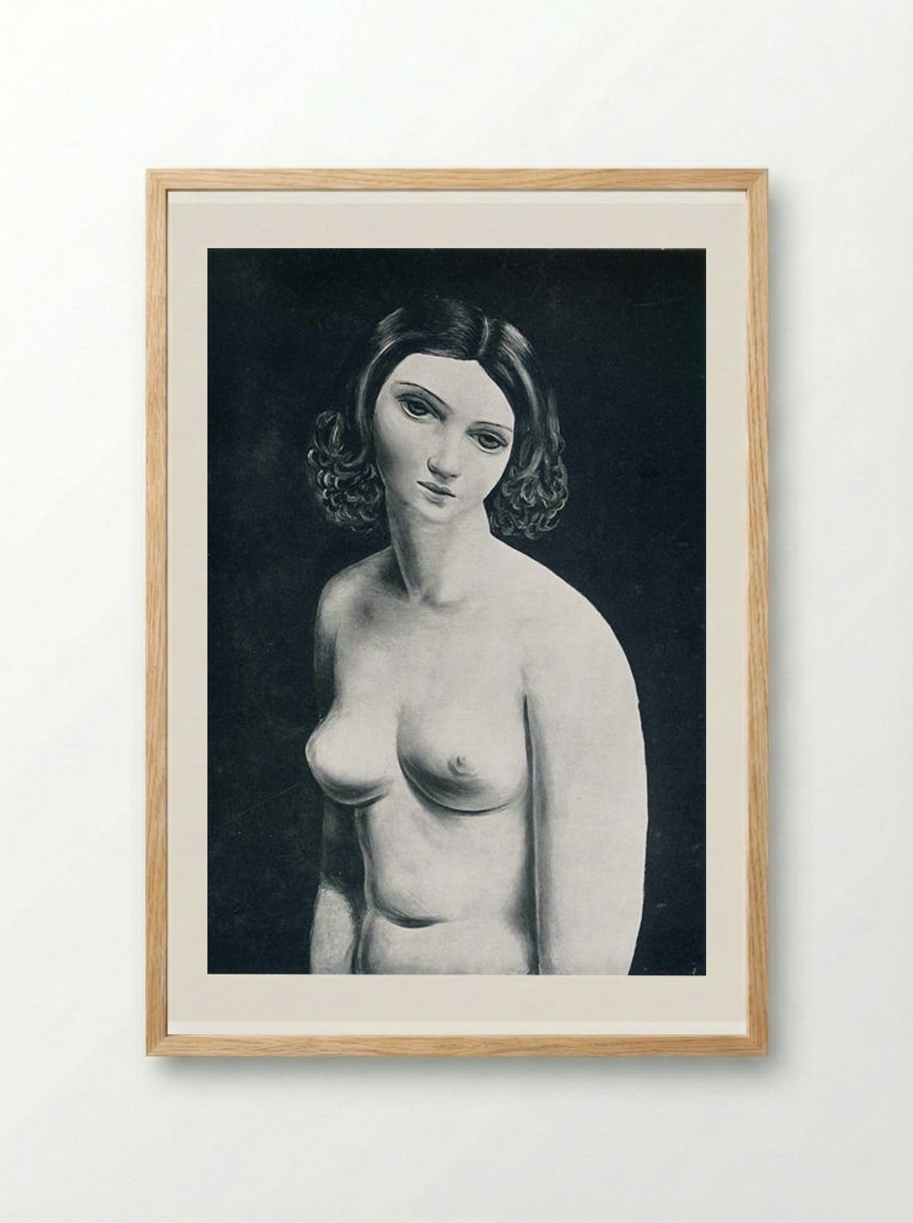 Nude Bust - Moïse Kisling - Framed Print Wood