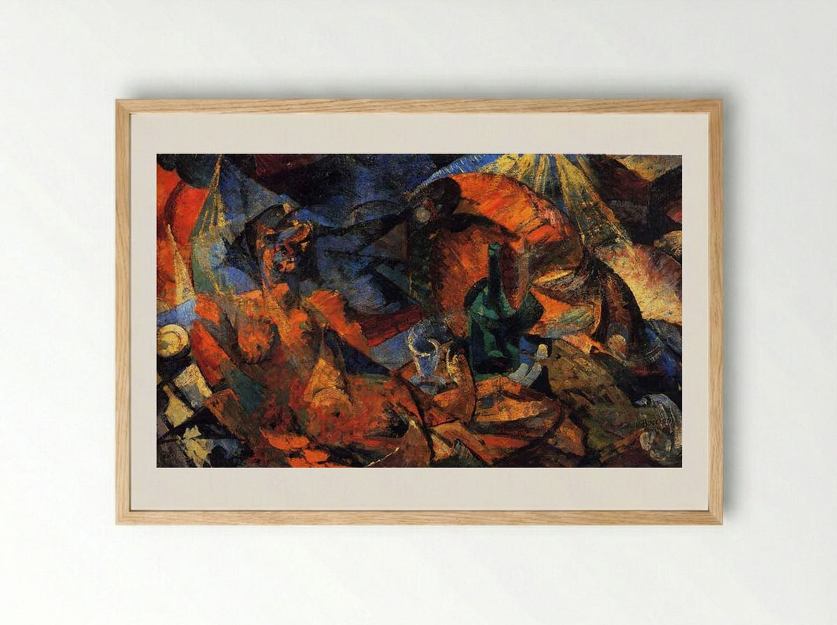 Nude (Complementary Model of Form-Colour) - Umberto Boccioni - Framed Print Wood
