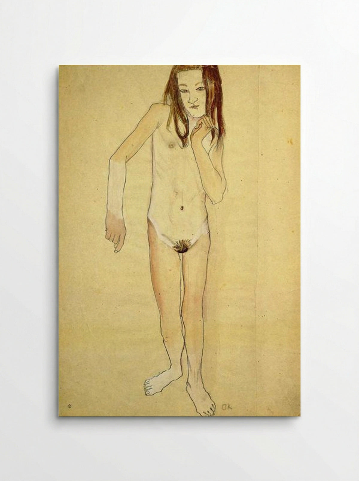 Nude Girl Standing - Oskar Kokoschka - Poster