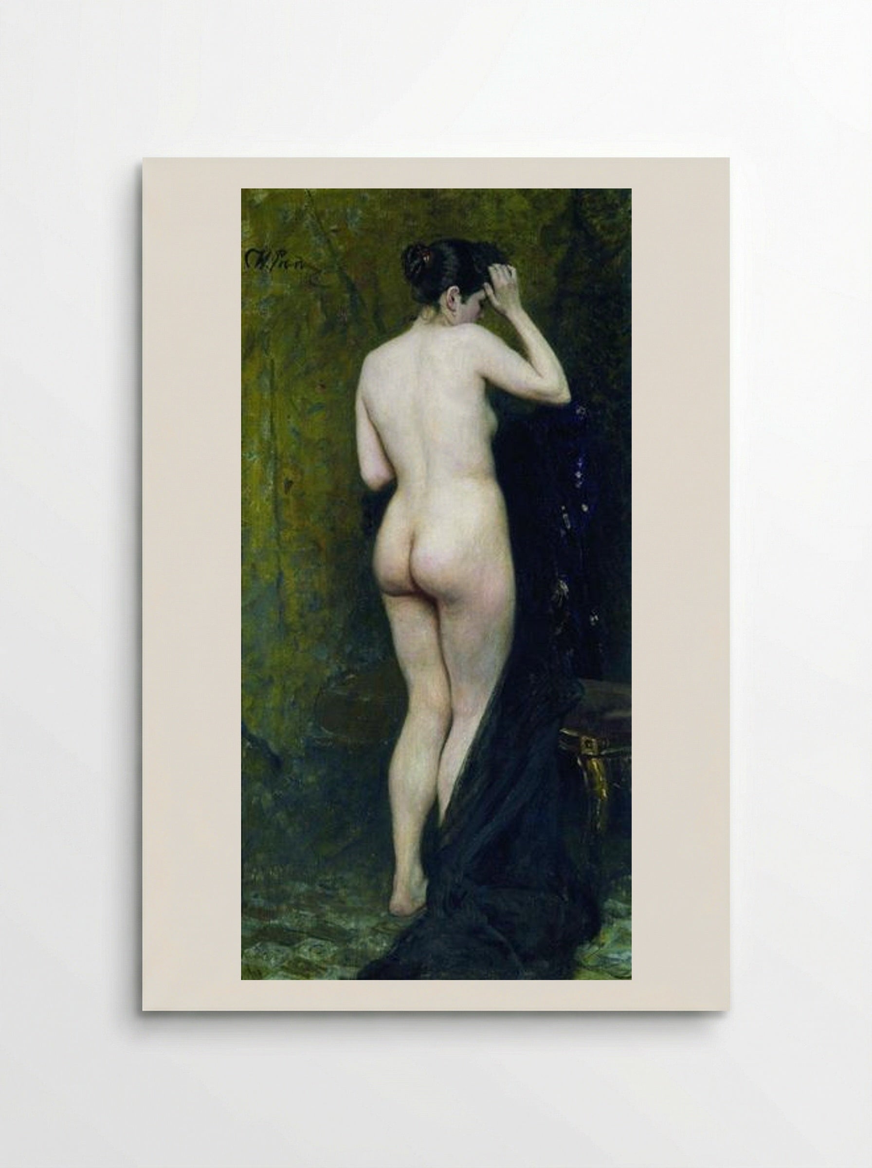 Nude Model (from behind) - Ilya Repin - Poster