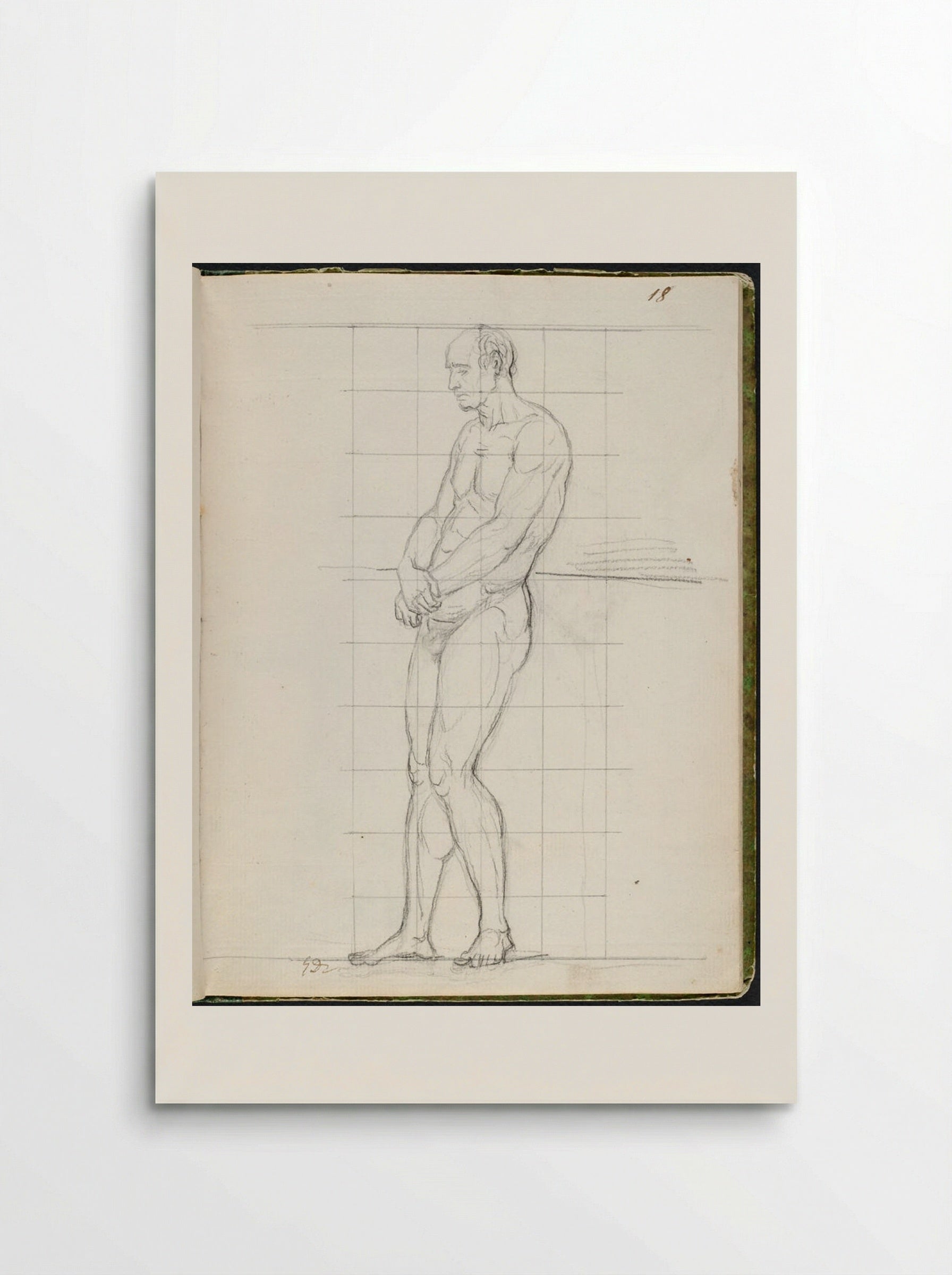 Nude Study of Cardinal Caprara - Jacques-Louis David - Poster