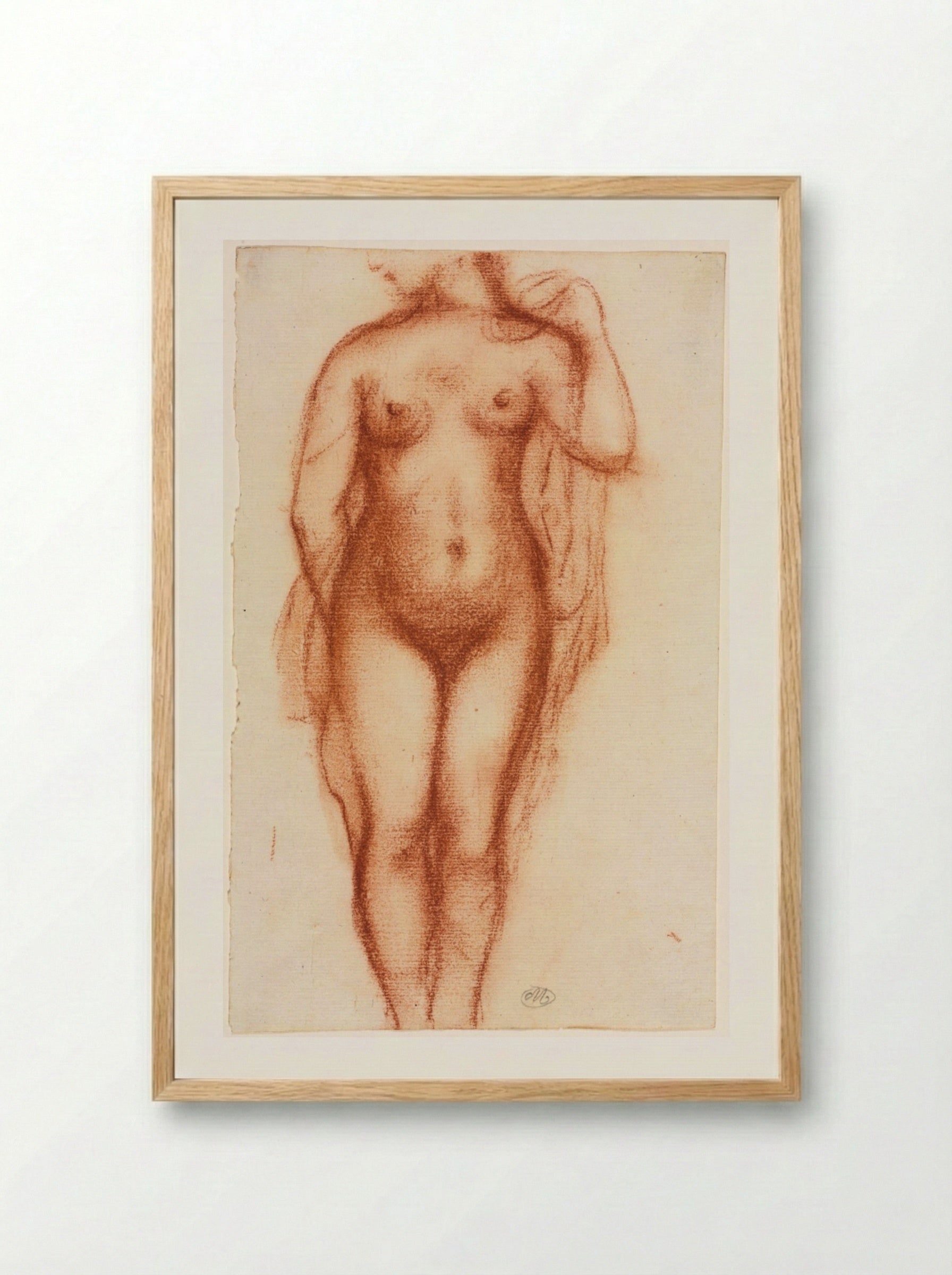 Nude Woman Standing - Aristide Maillol - Framed Print Wood