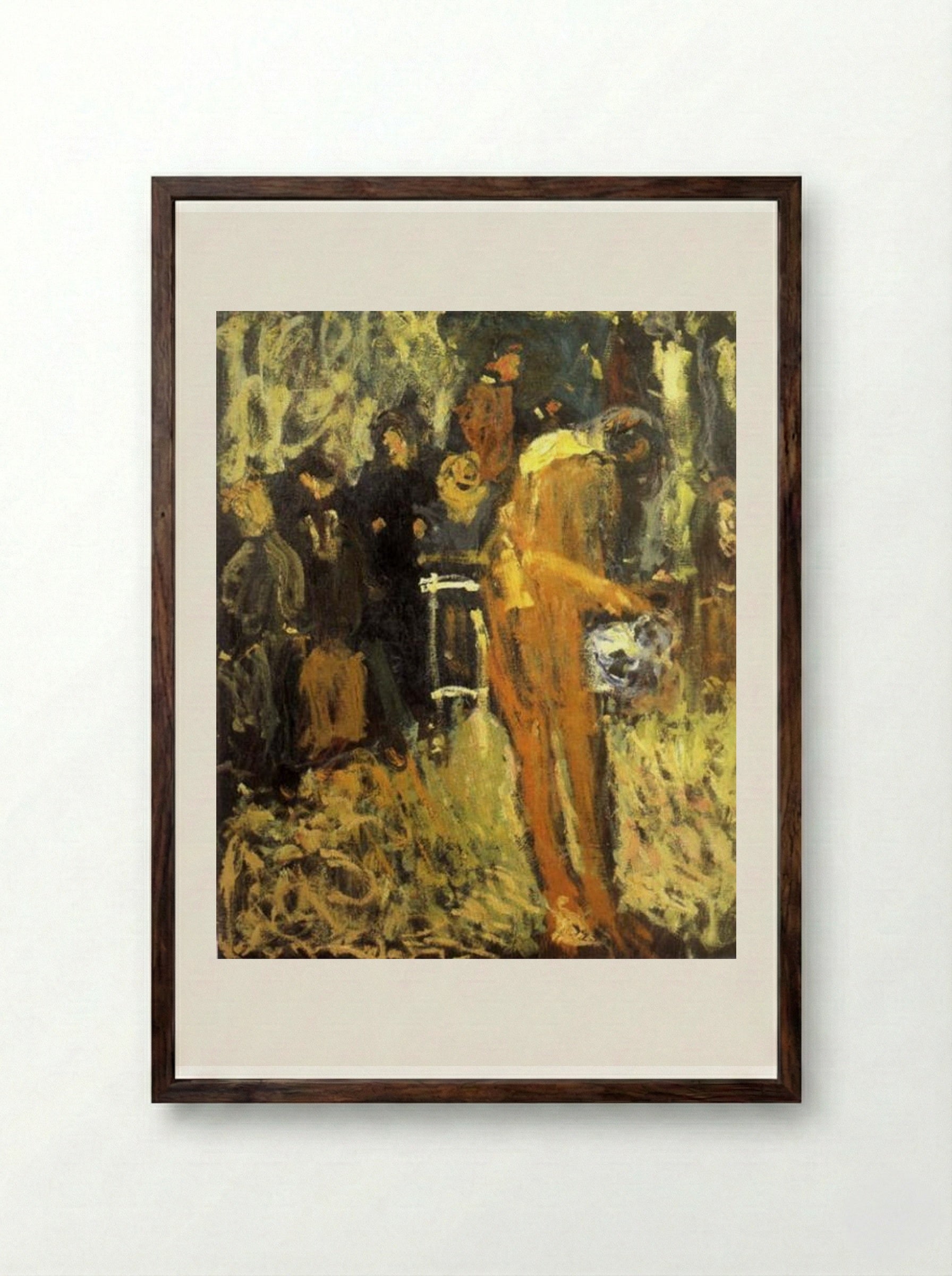 Nude in Garden - Richard Gerstl - Framed Print Dark Wood
