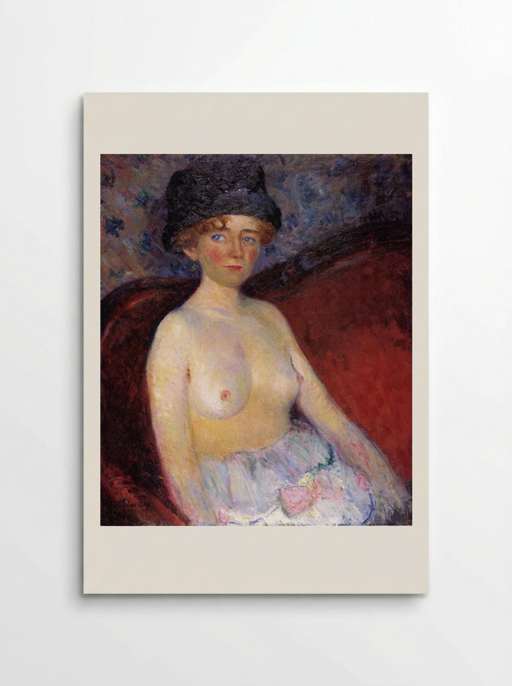 Nude with Hat - William James Glackens - Poster