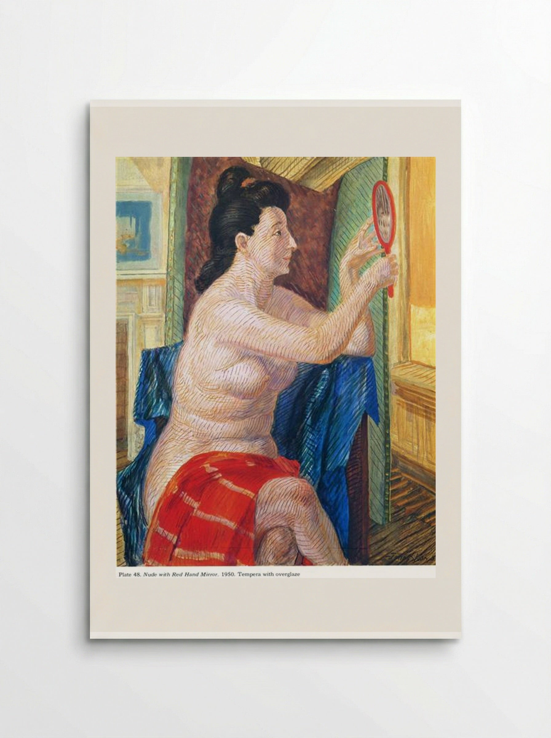 Nude with Red Hand Mirror - John French Sloan - Poster