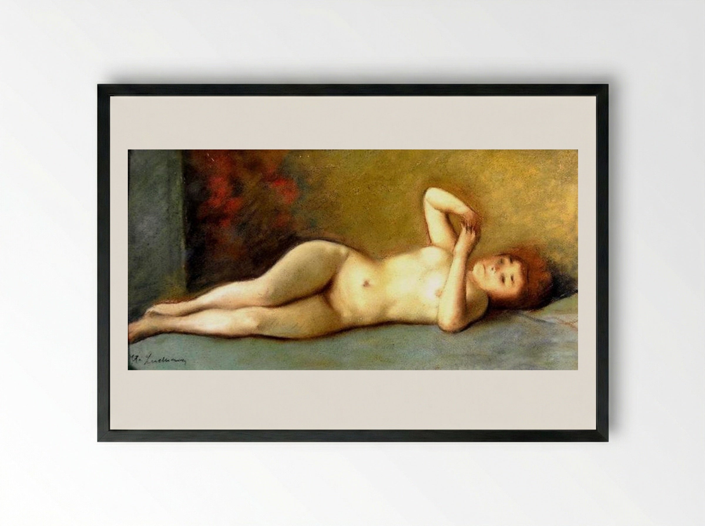 Nude - Stefan Luchian - Framed Print Black