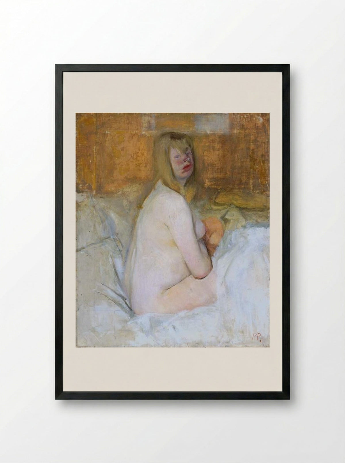 Nude - Victor Pasmore - Framed Print Black