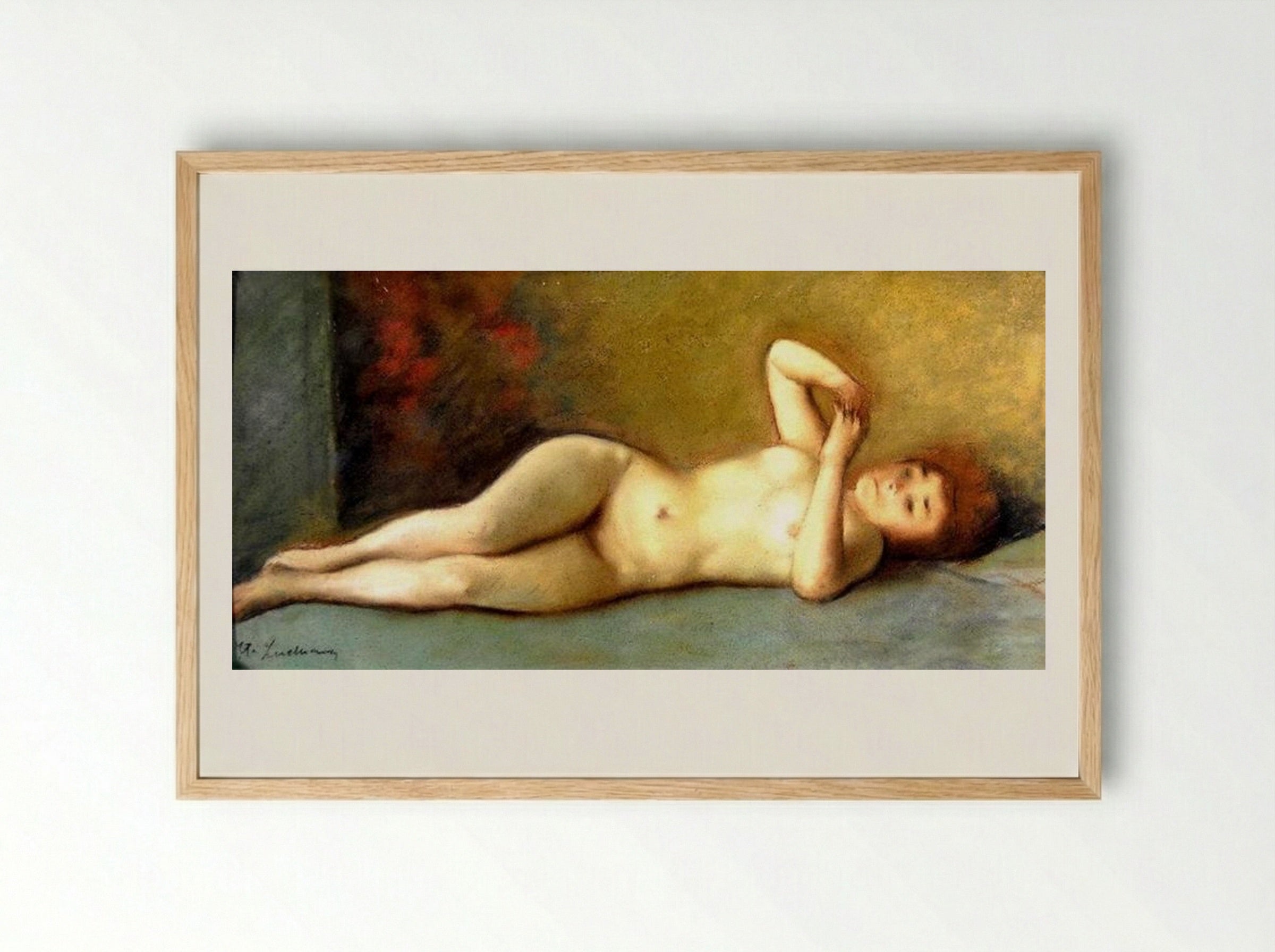 Nude - Stefan Luchian - Framed Print Wood