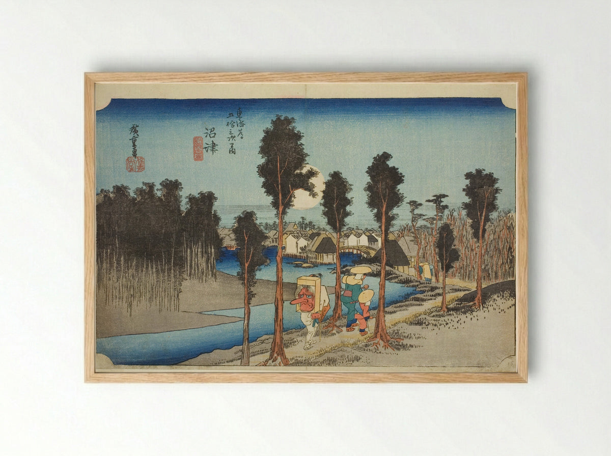 Numazu: Twilight - Utagawa Hiroshige - Framed Print Wood