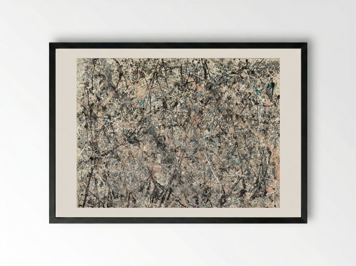 Number 1 (Lavender Mist) - Jackson Pollock - Framed Print Black