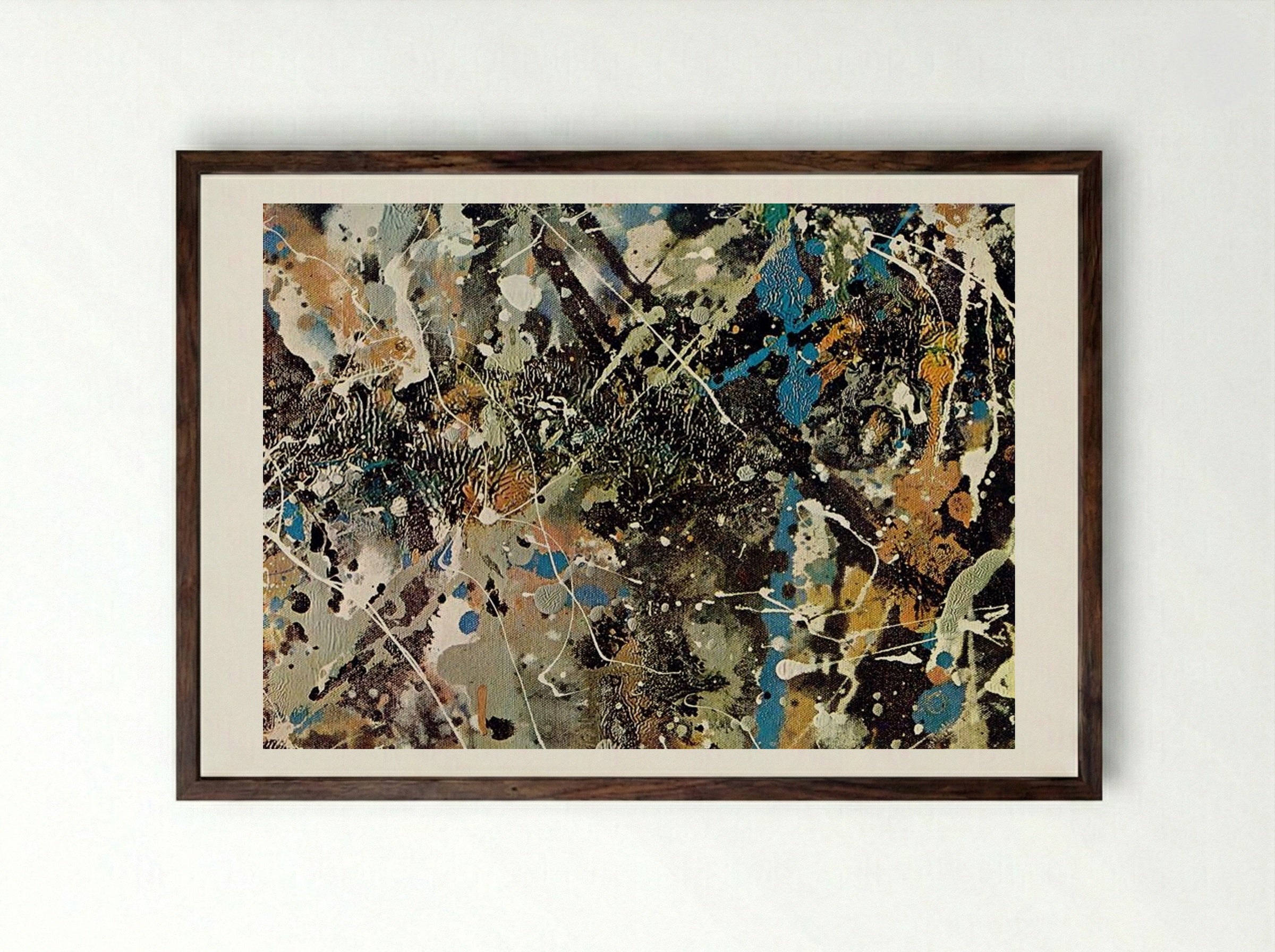 Number 1 (Lavender Mist) - Jackson Pollock - Framed Print Dark Wood