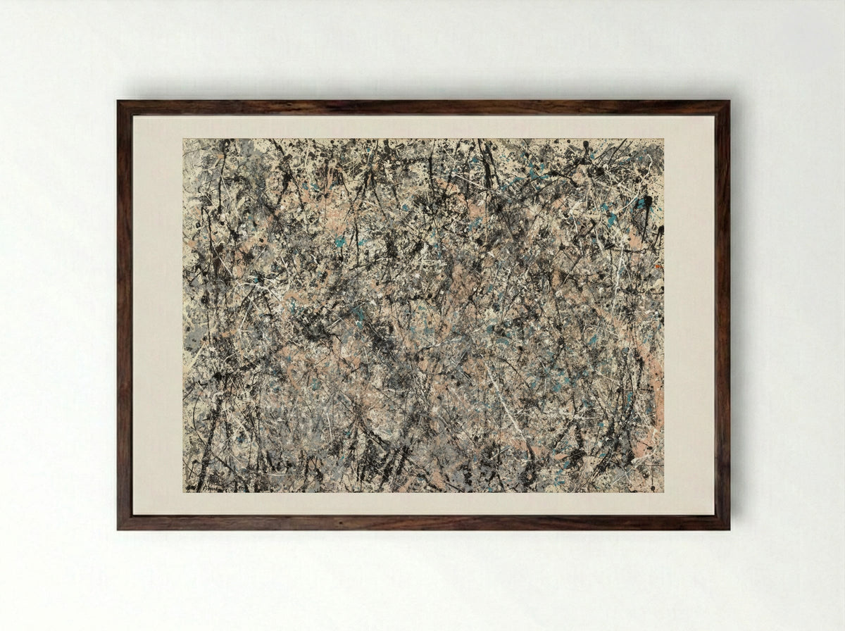 Number 1 (Lavender Mist) - Jackson Pollock - Framed Print Dark Wood