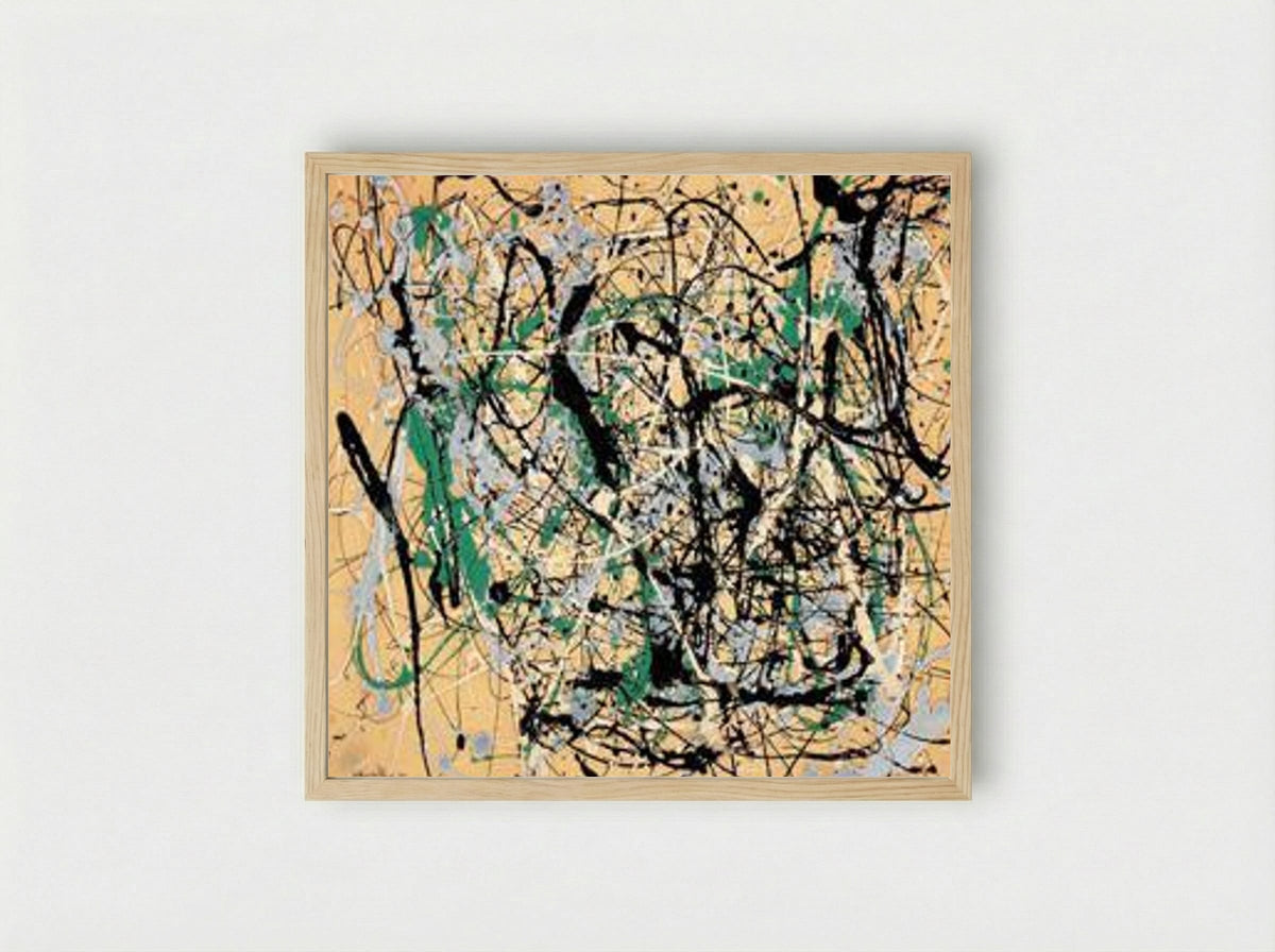 Number 17 - Jackson Pollock - Framed Print Wood
