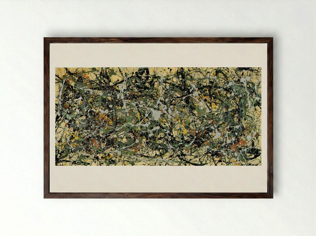 Number 8 - Jackson Pollock - Framed Print Dark Wood