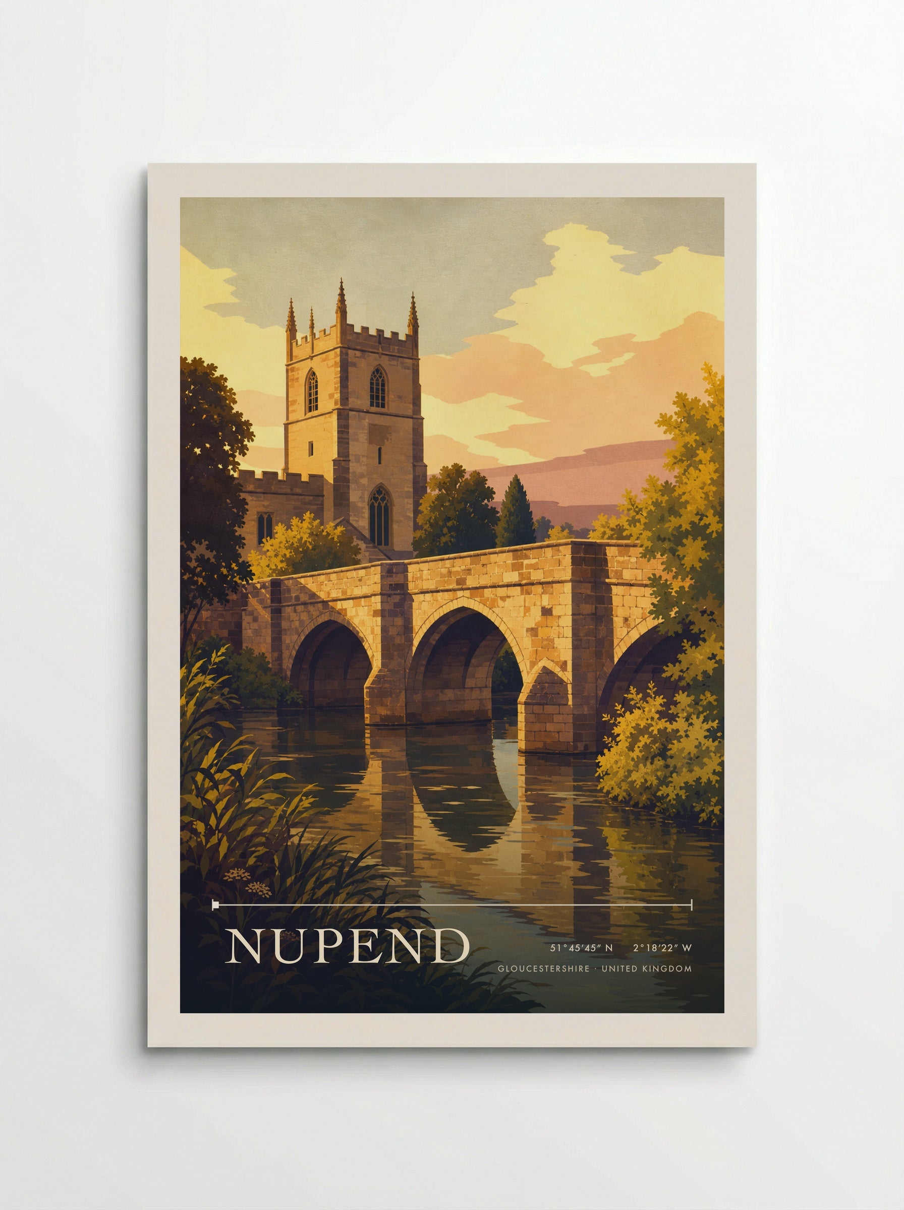 Nupend Gloucestershire United Kingdom Travel Poster - Poster