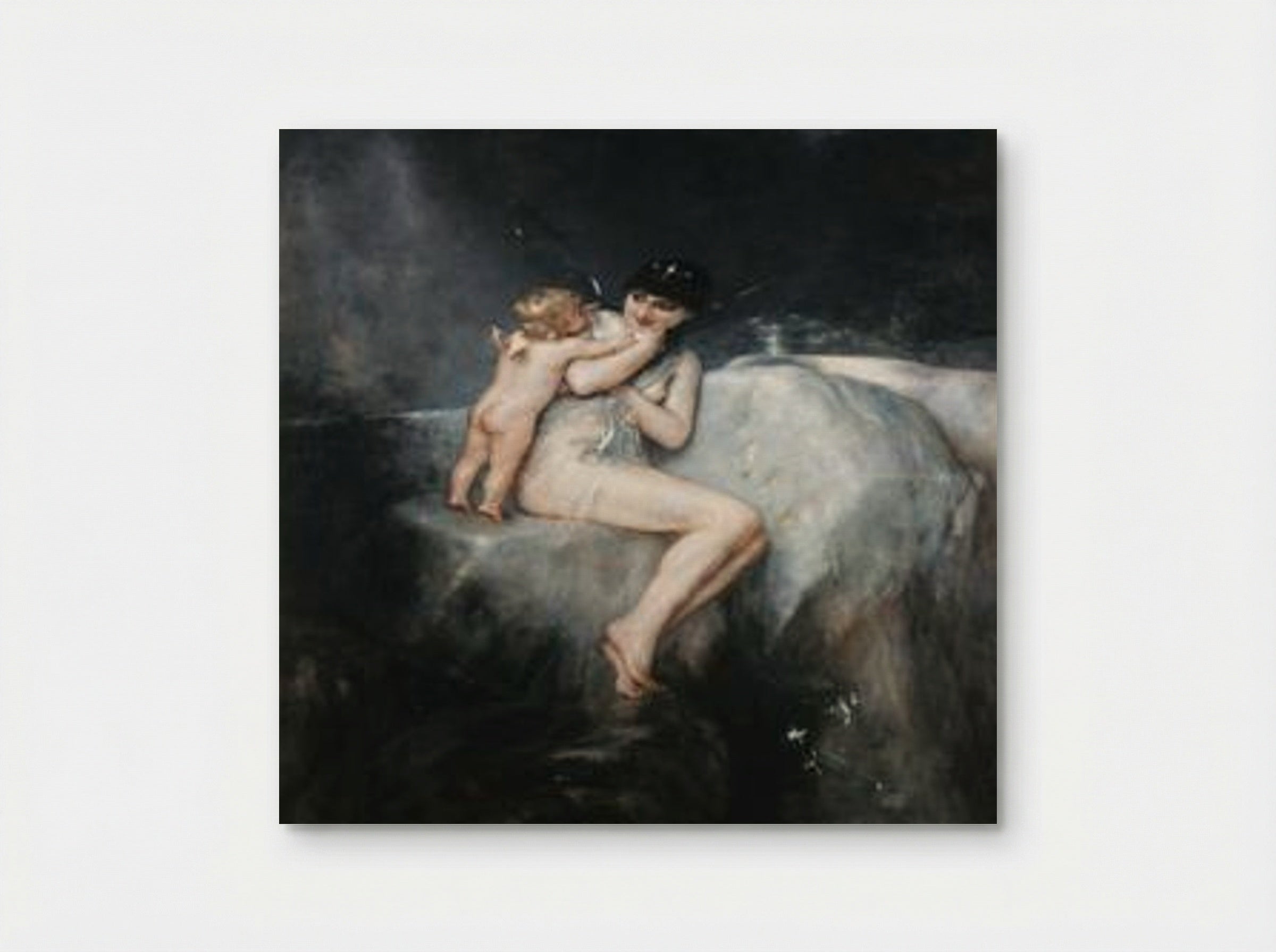 Nymph and Cupid - Nikolaos Gyzis - Poster