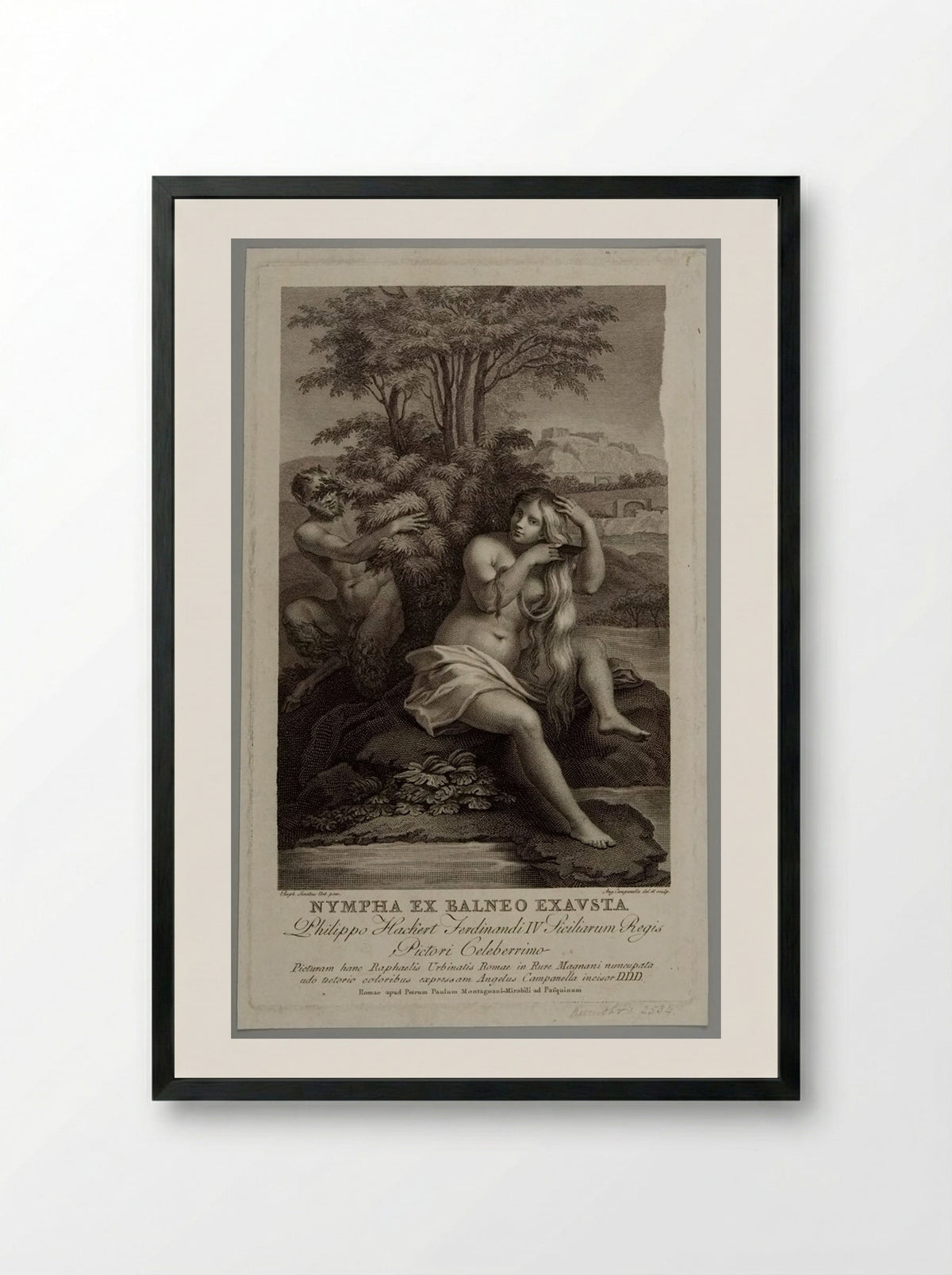 Nympha ex balneo exausta - Angelo Campanella - Framed Print Black