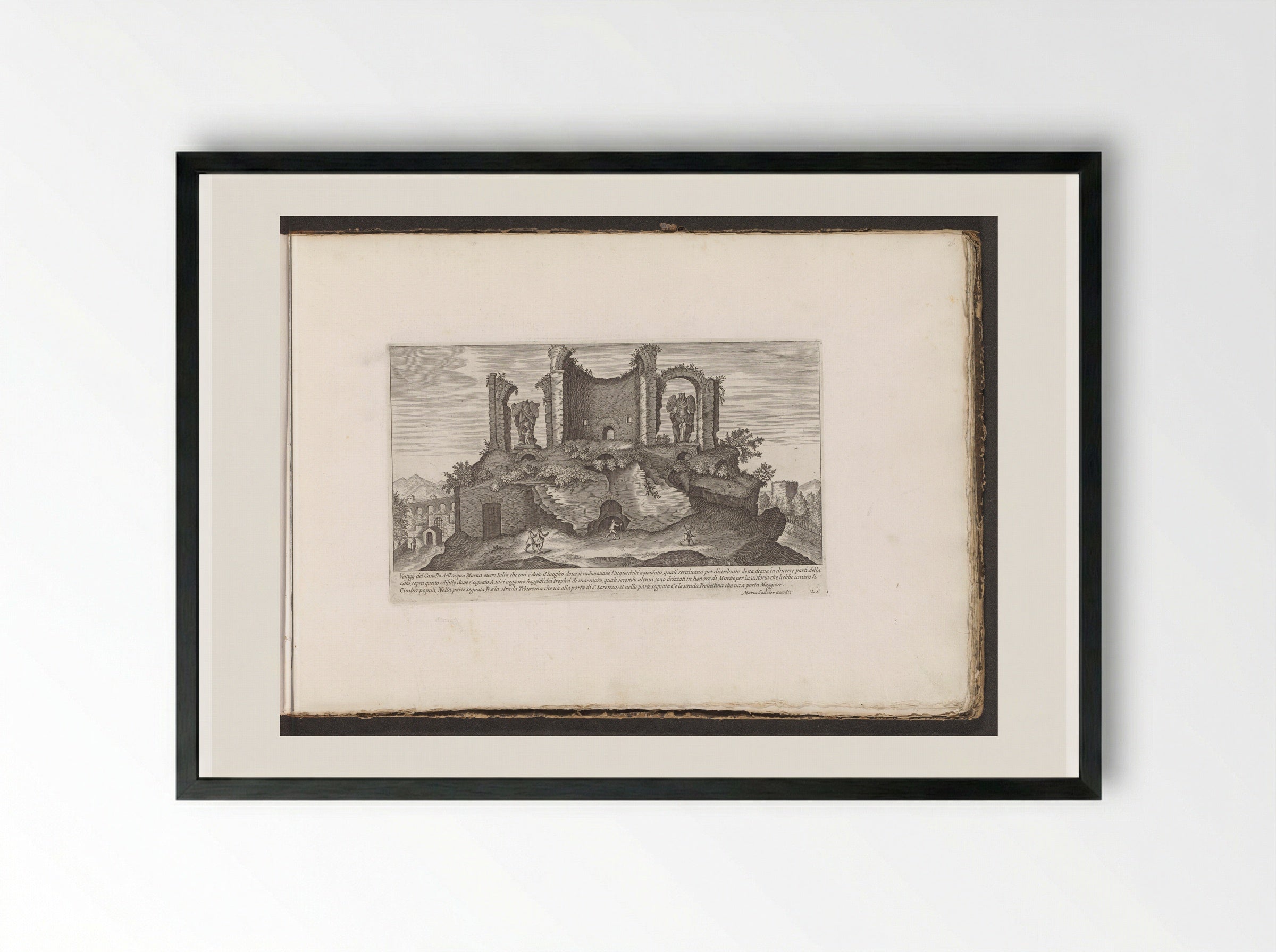Nymphaeum of Alexander Severus - Giovanni Giacomo de' Rossi - Framed Print Black