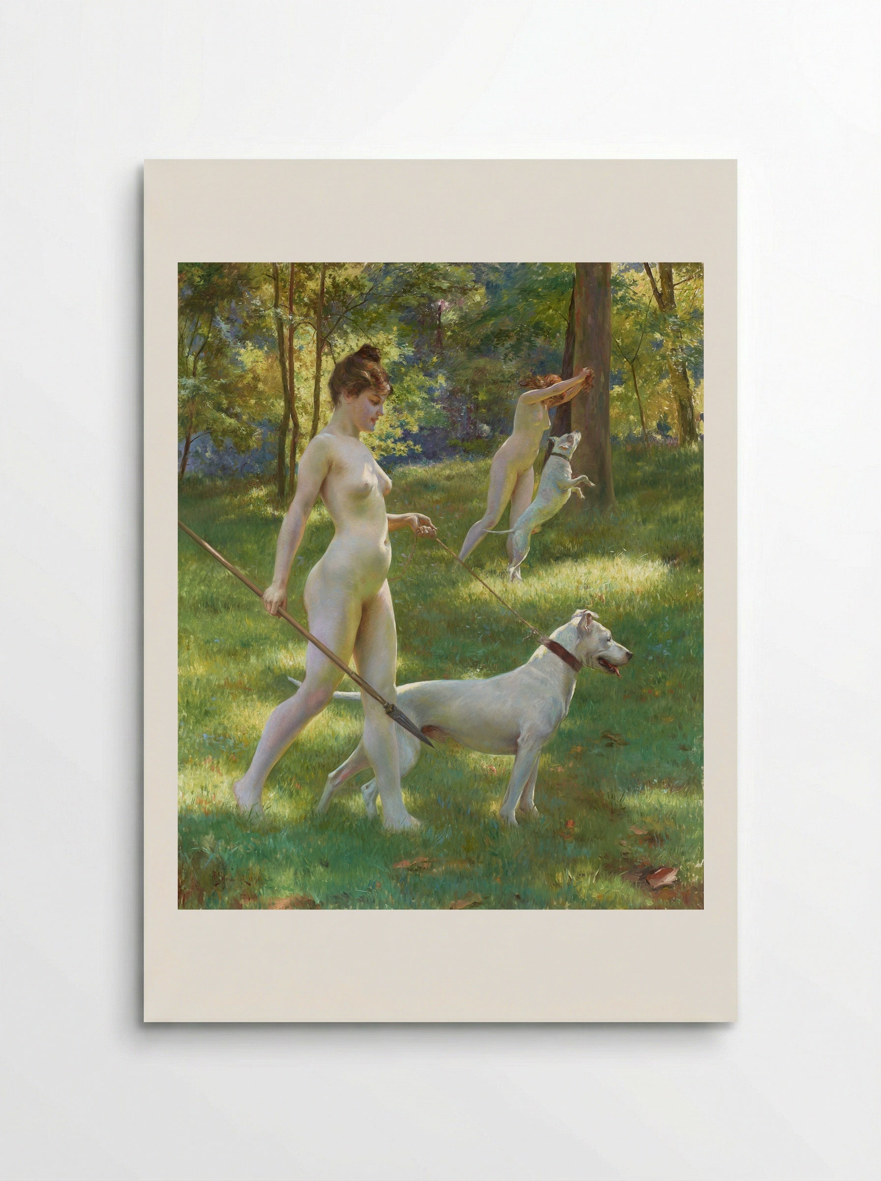 Nymphs Hunting - Julius LeBlanc Stewart - Poster