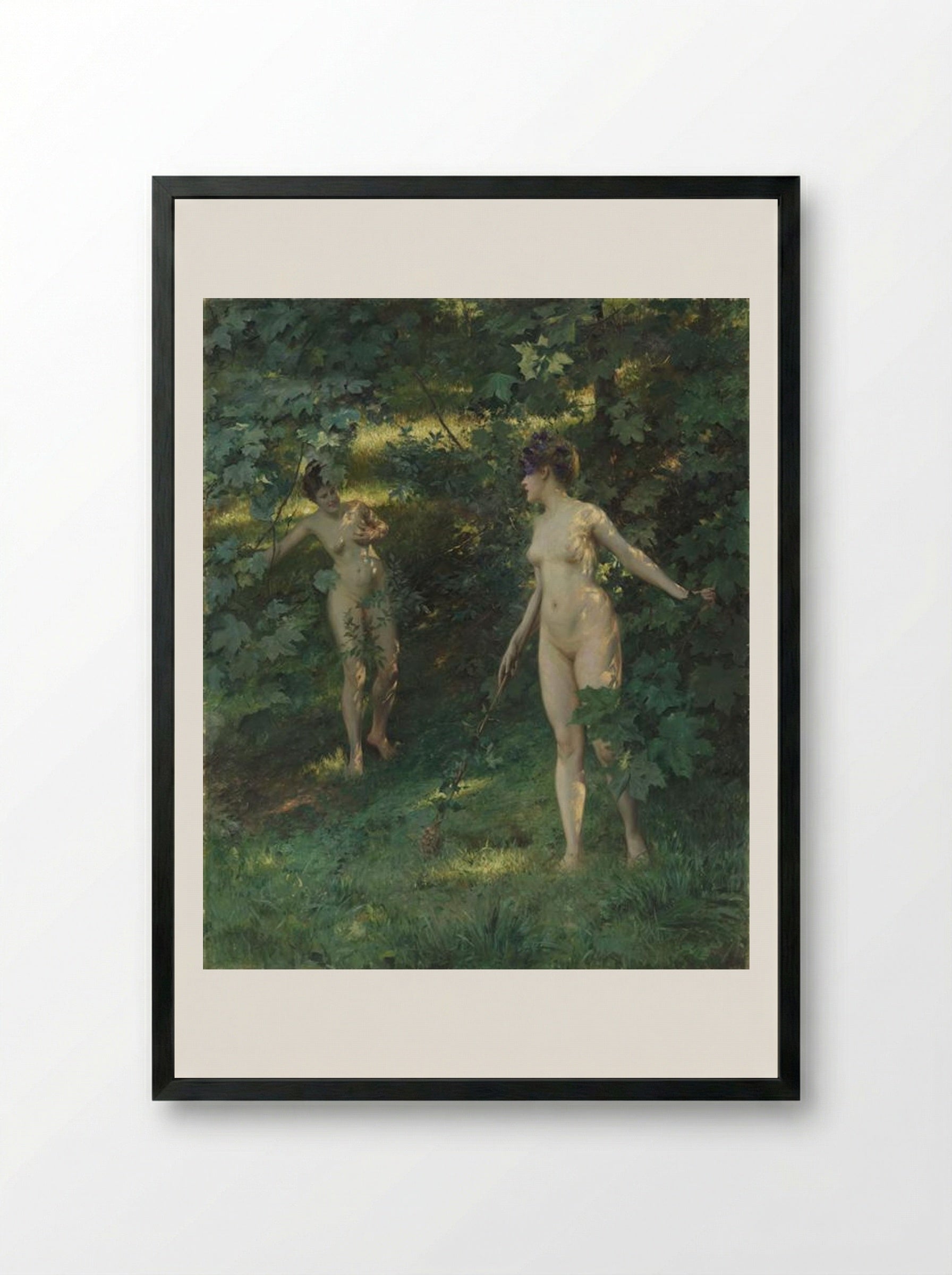 Nymphs of Nysa - Julius LeBlanc Stewart - Framed Print Black